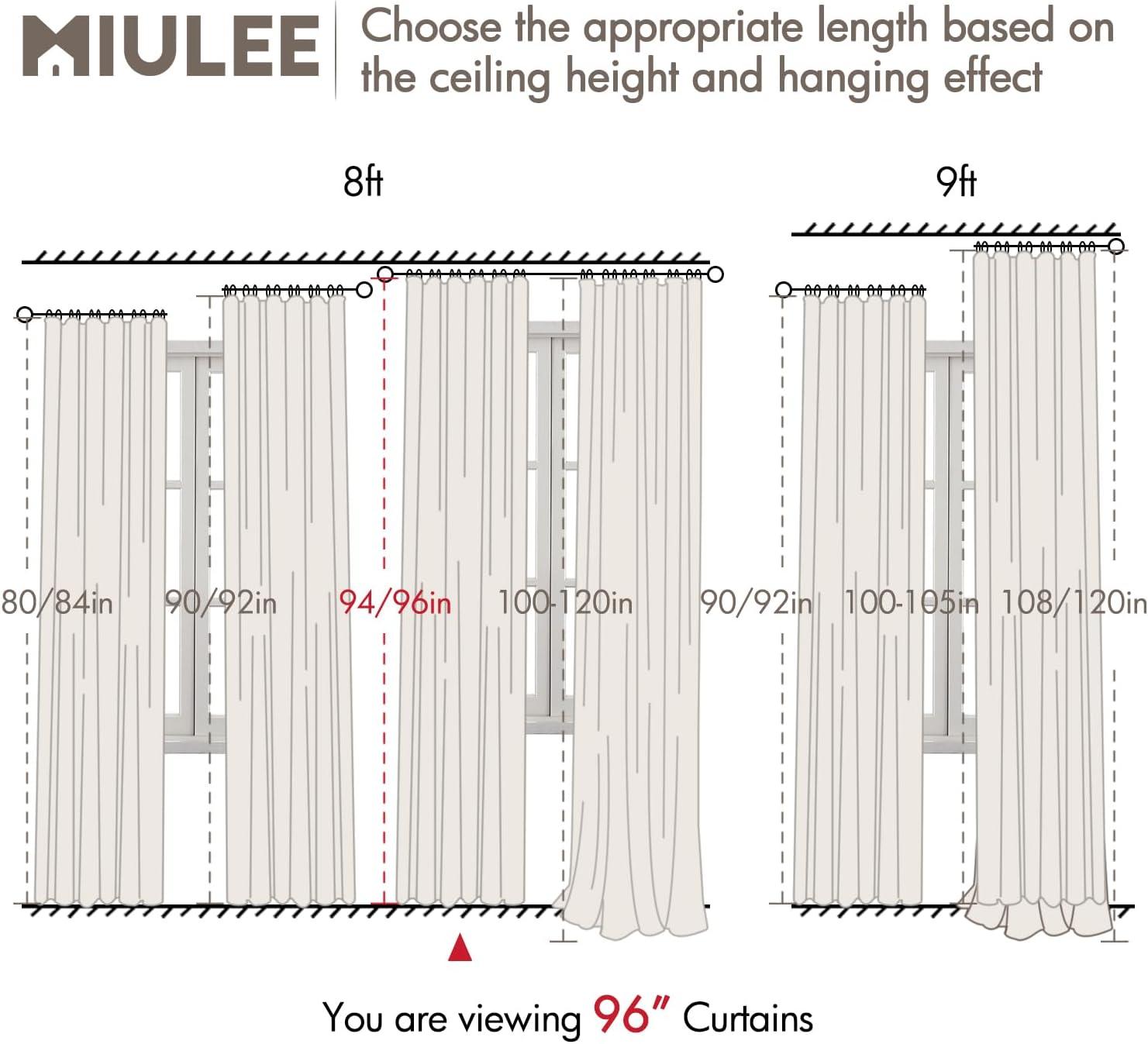 imageMIULEE 100 Blackout Curtains 90 Inch Long 2 Panels Set for Bedroom Thick Luxury Faux Linen Black Out Curtain Room Darkening Back Tab Pleat Window Textured Drapes with Hooks for Living Room BirchBaby Pink