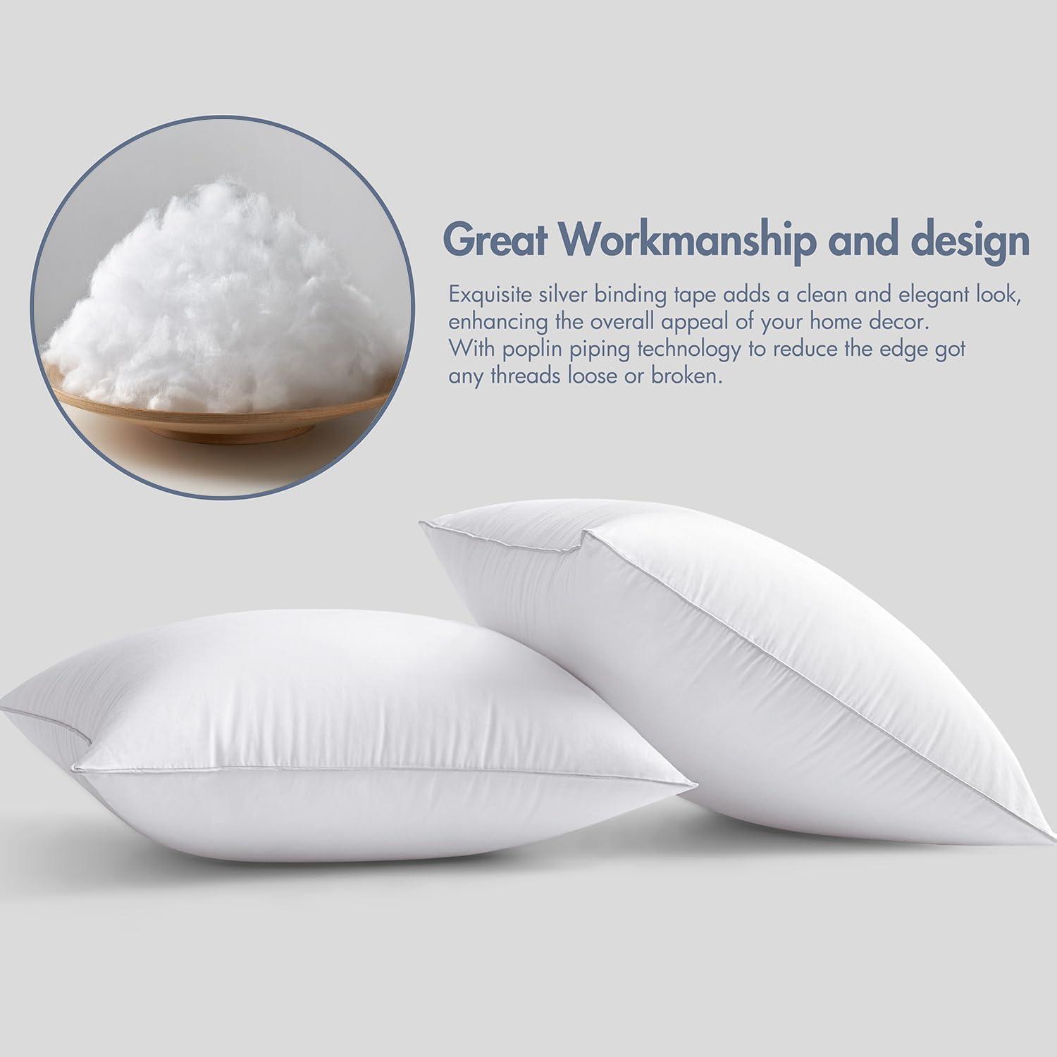 imageMIULEE 18 x 18 Pillow Inserts Set of 2 Decorative Throw Pillows for Couch Sofa with 100 Cotton Covers1