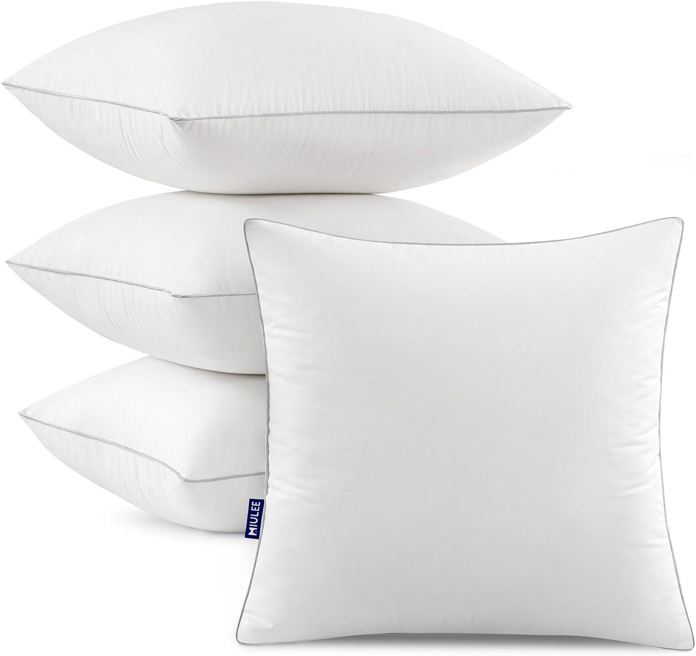 imageMIULEE 18 x 18 Pillow Inserts Set of 2 Decorative Throw Pillows for Couch Sofa with 100 Cotton Covers4