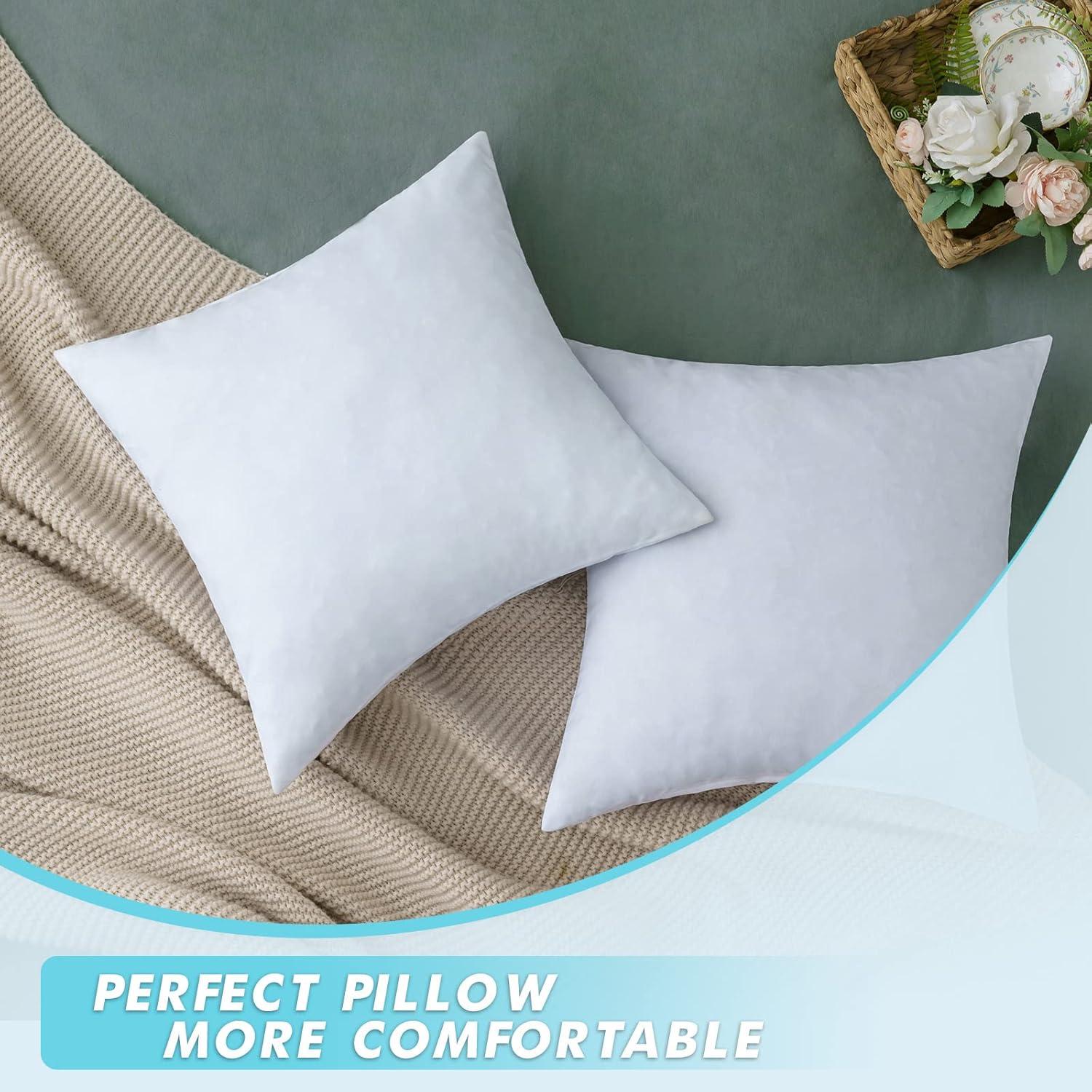 imageMIULEE 18x18 Pillow Inserts Set of 2Decorative Shredded Memory Foam Cooling Throw PillowsAdjustable Premium Square Wedding Pillow Stuffer Form for Couch Bed Cushion24x24 Inch