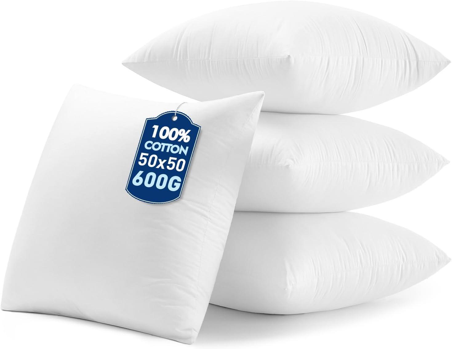 imageMIULEE 18x18 Pillow InsertsSet of 4 100 Virgin Microfiber with Cotton Cover Throw Pillows for Couch Sofa and Bed4