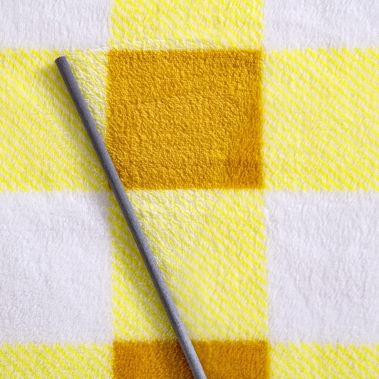 imageMIULEE Buffalo Plaid Throw Blanket for Sofa Couch Soft Check Fleece Throw Yellow White Checkered Decor Flannel Fuzzy Christmas Blanket for Bedding Fluffy Warm Cozy Plush Microfiber Size 50quot X 60quot