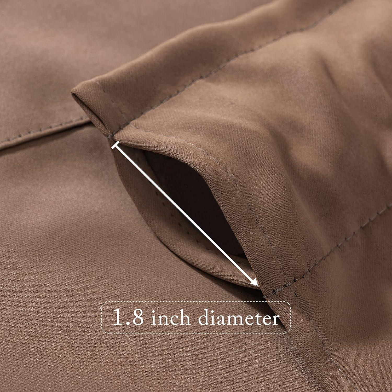 imageMIULEE Christmas Blackout Window Valance for Bedroom Kitchen Bathroom Living Room Darkening Rod Pocket Curtain Valance Thermal Insulated Window Treatment 1 Panel 52 x 18 Inches Hunter GreenCappuccino Brown