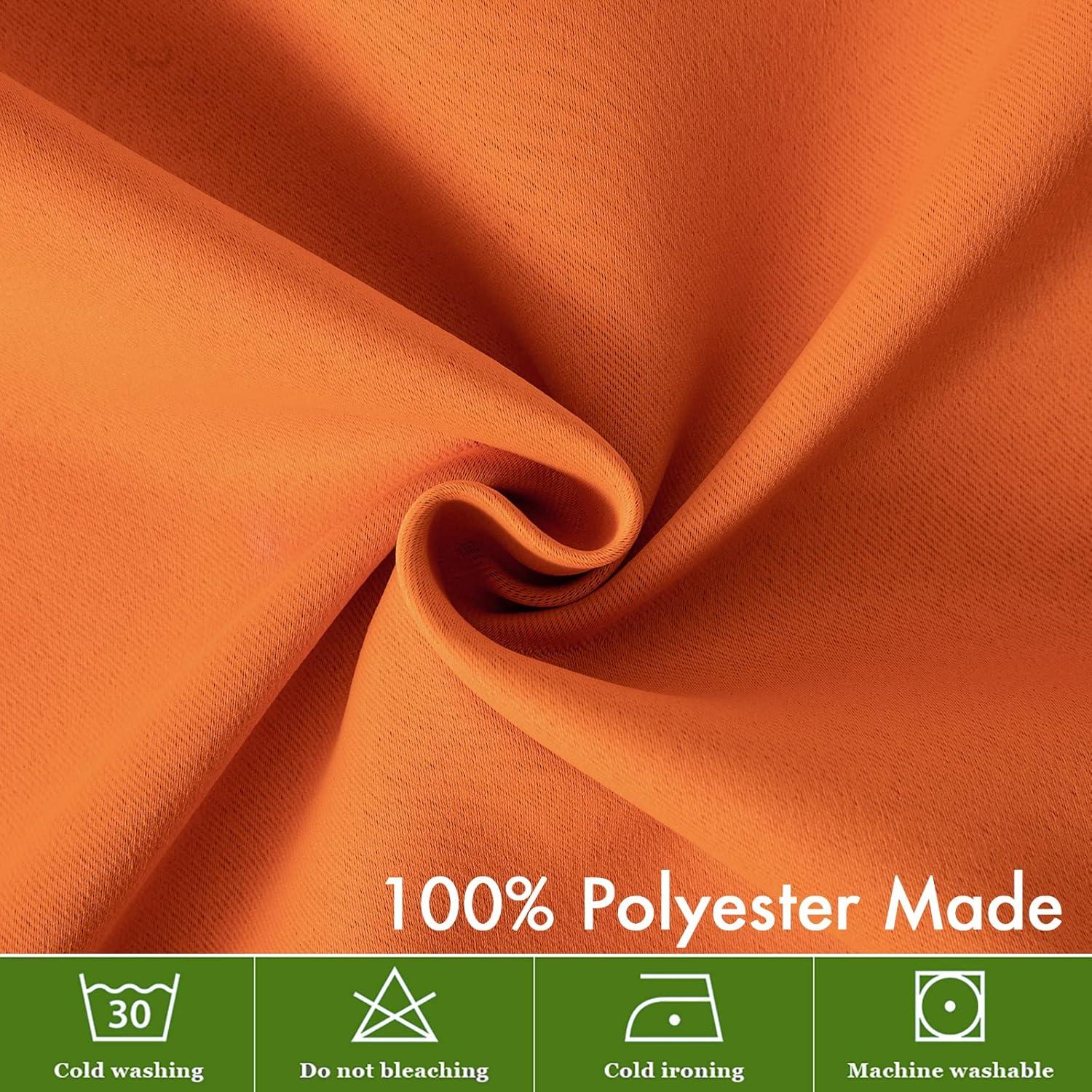 imageMIULEE Christmas Blackout Window Valance for Bedroom Kitchen Bathroom Living Room Darkening Rod Pocket Curtain Valance Thermal Insulated Window Treatment 1 Panel 52 x 18 Inches Hunter GreenOrange