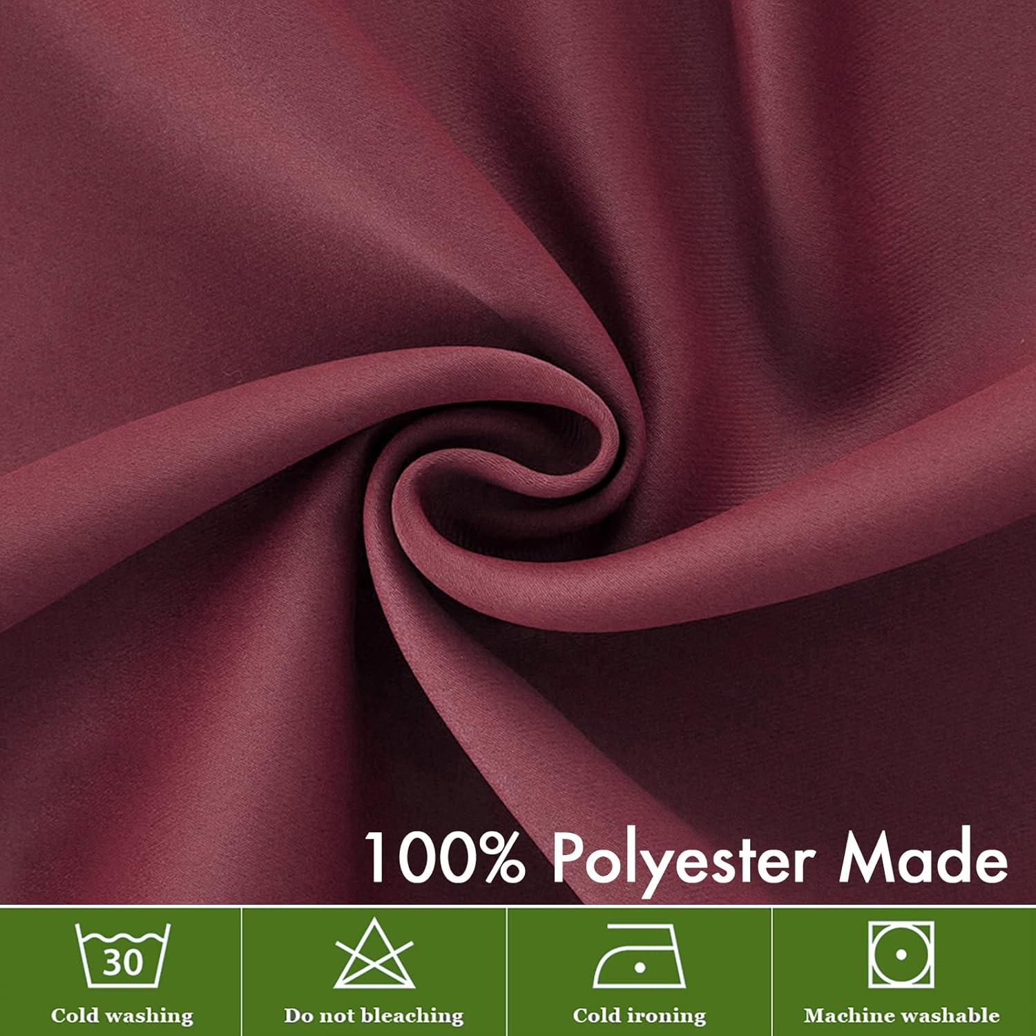 imageMIULEE Christmas Blackout Window Valance for Bedroom Kitchen Bathroom Living Room Darkening Rod Pocket Curtain Valance Thermal Insulated Window Treatment 1 Panel 52 x 18 Inches Hunter GreenWine Red