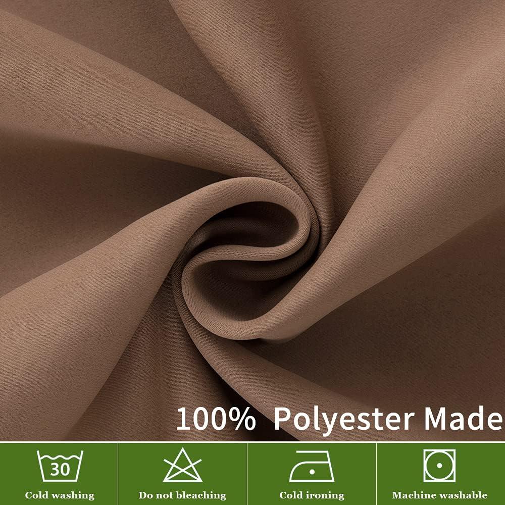 imageMIULEE Christmas Blackout Window Valance for Bedroom Kitchen Bathroom Living Room Darkening Rod Pocket Curtain Valance Thermal Insulated Window Treatment 1 Panel 52 x 18 Inches Hunter GreenCappuccino Brown
