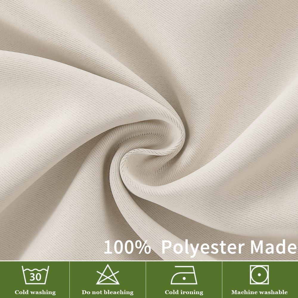 imageMIULEE Christmas Blackout Window Valance for Bedroom Kitchen Bathroom Living Room Darkening Rod Pocket Curtain Valance Thermal Insulated Window Treatment 1 Panel 52 x 18 Inches Hunter GreenCream Beige