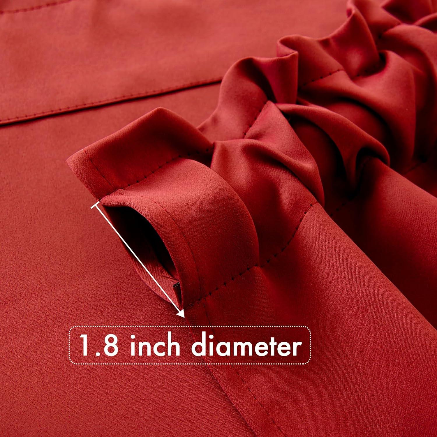imageMIULEE Christmas Blackout Window Valance for Bedroom Kitchen Bathroom Living Room Darkening Rod Pocket Curtain Valance Thermal Insulated Window Treatment 1 Panel 52 x 18 Inches Hunter GreenRed