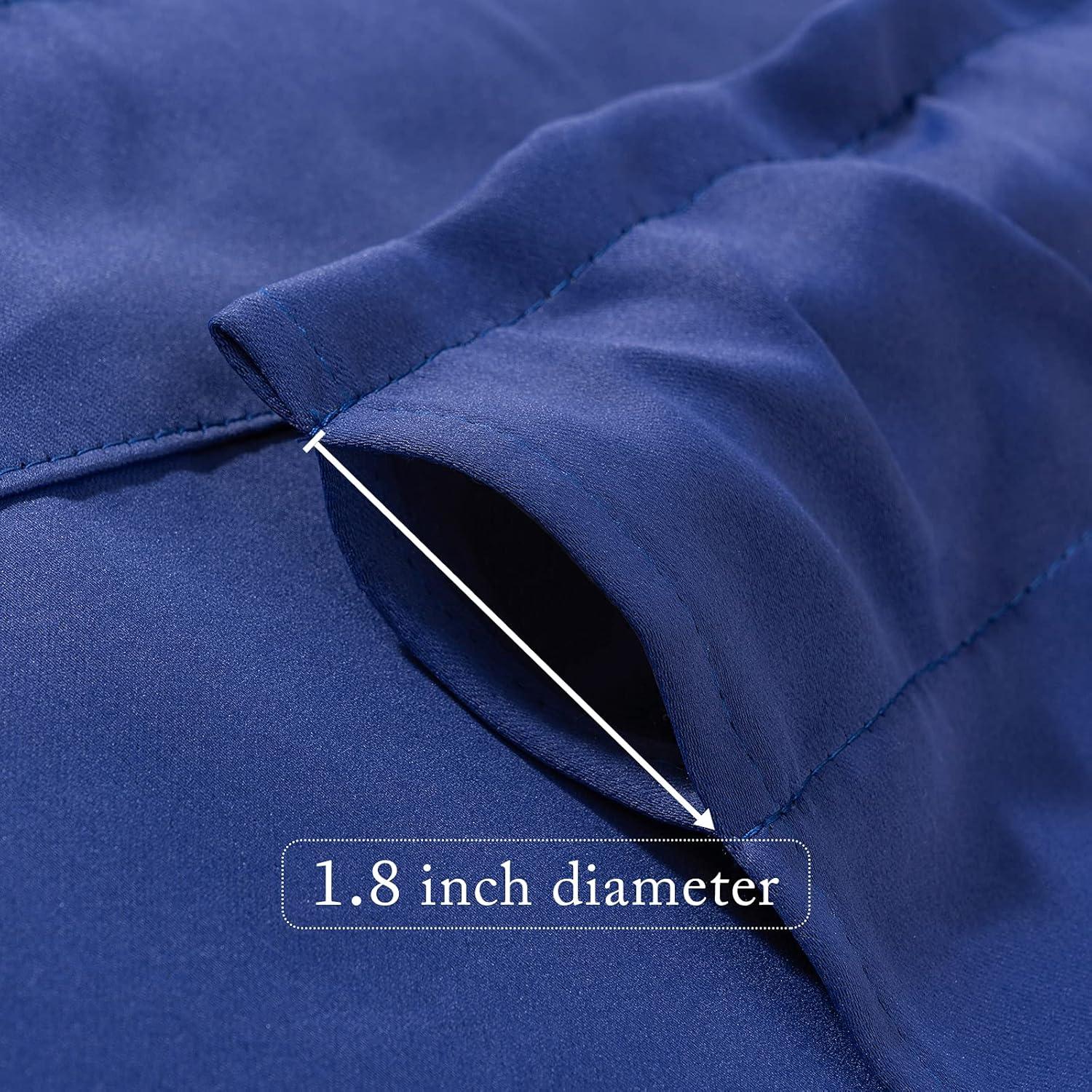 imageMIULEE Christmas Blackout Window Valance for Bedroom Kitchen Bathroom Living Room Darkening Rod Pocket Curtain Valance Thermal Insulated Window Treatment 1 Panel 52 x 18 Inches Hunter GreenNavy Blue