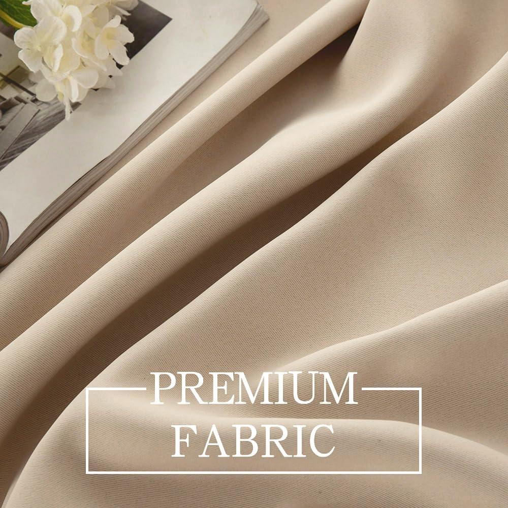 imageMIULEE Christmas Blackout Window Valance for Bedroom Kitchen Bathroom Living Room Darkening Rod Pocket Curtain Valance Thermal Insulated Window Treatment 1 Panel 52 x 18 Inches Hunter GreenBeige