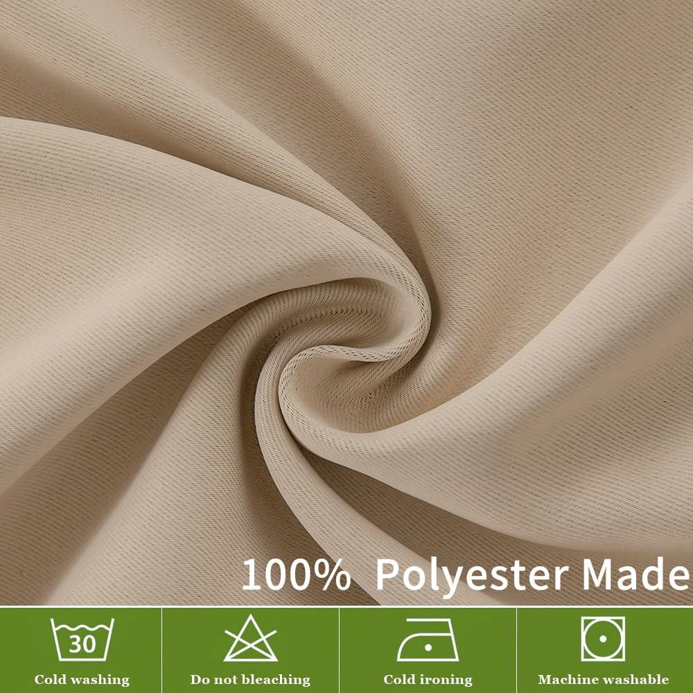 imageMIULEE Christmas Blackout Window Valance for Bedroom Kitchen Bathroom Living Room Darkening Rod Pocket Curtain Valance Thermal Insulated Window Treatment 1 Panel 52 x 18 Inches Hunter GreenBeige