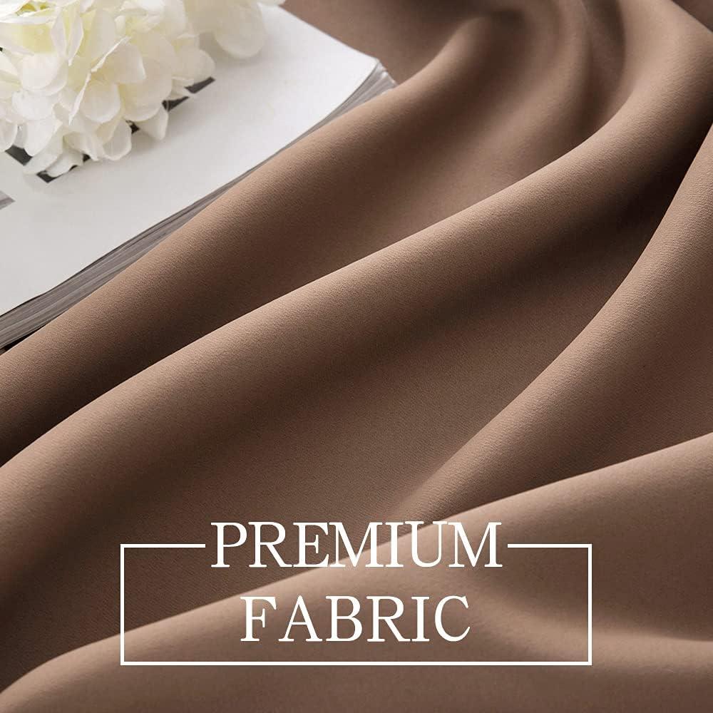 imageMIULEE Christmas Blackout Window Valance for Bedroom Kitchen Bathroom Living Room Darkening Rod Pocket Curtain Valance Thermal Insulated Window Treatment 1 Panel 52 x 18 Inches Hunter GreenCappuccino Brown