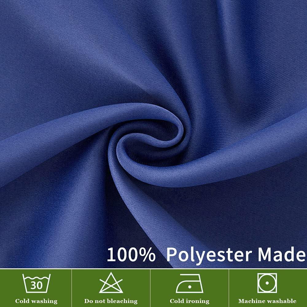 imageMIULEE Christmas Blackout Window Valance for Bedroom Kitchen Bathroom Living Room Darkening Rod Pocket Curtain Valance Thermal Insulated Window Treatment 1 Panel 52 x 18 Inches Hunter GreenNavy Blue