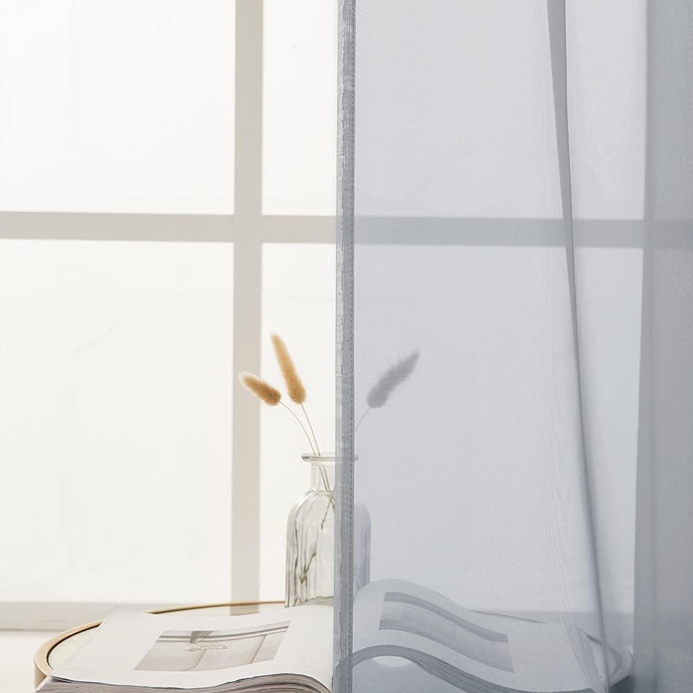 imageMIULEE Christmas Half Window Sheer Curtain Valance Extra Wide Rod Pocket Voile Drape for Kitchen Cafe Bathroom Small Window One Panel 60 x 18 Inch Haute RedDark Grey