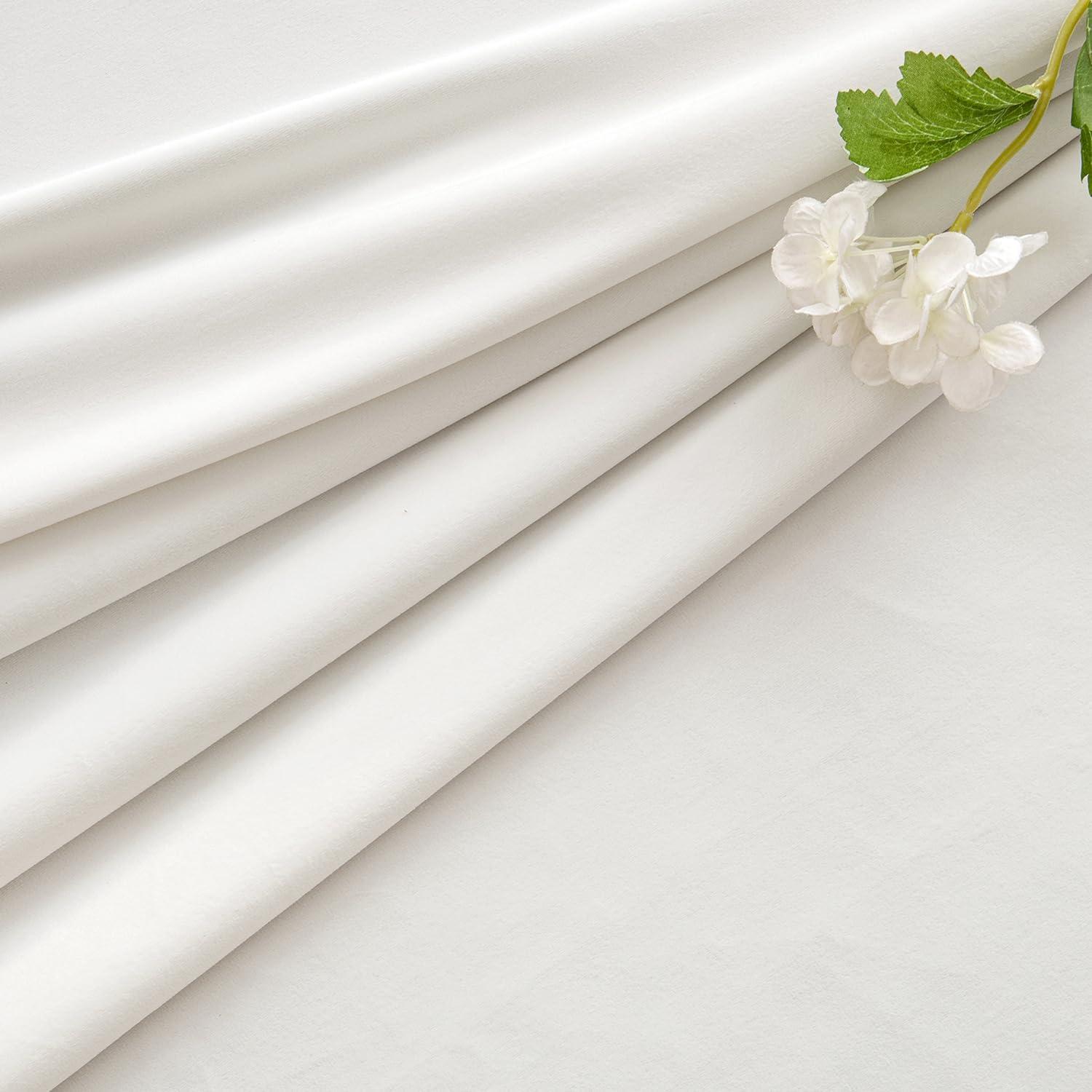 imageMIULEE Christmas Velvet Curtains 96 Inches Long 2 Panels Set for Bedroom Pinch Pleat Back Tab Thermal Insulated Living Room Darkening Drapes Pleated Blackout Floor to Ceiling Curtain with Hooks RedIvory