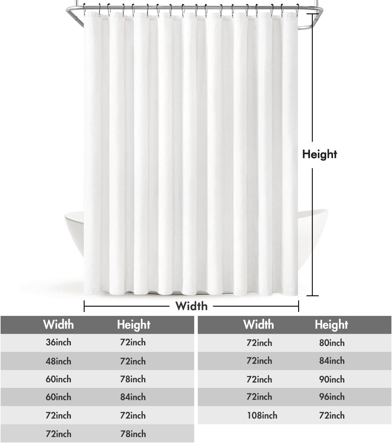 imageMIULEE Extra Long Linen Shower Curtain 96 Inches Long with 12 Metal Hooks Washable Beige Fabric Shower Curtain Set Waterproof Neutral Thick Cloth Shower Curtains for Bathroom Hotel Bathtub CreamWhite