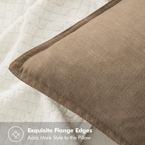 imageMIULEE Green and White Pillow Covers Pack of 4 Christmas Decorative Natural Solid Throw Pillow Covers Soft Accent Boho Farmhouse Couch Pillowcases Modern Decor for Living Room Bed Sofa 18x18 InchNeutral Navy