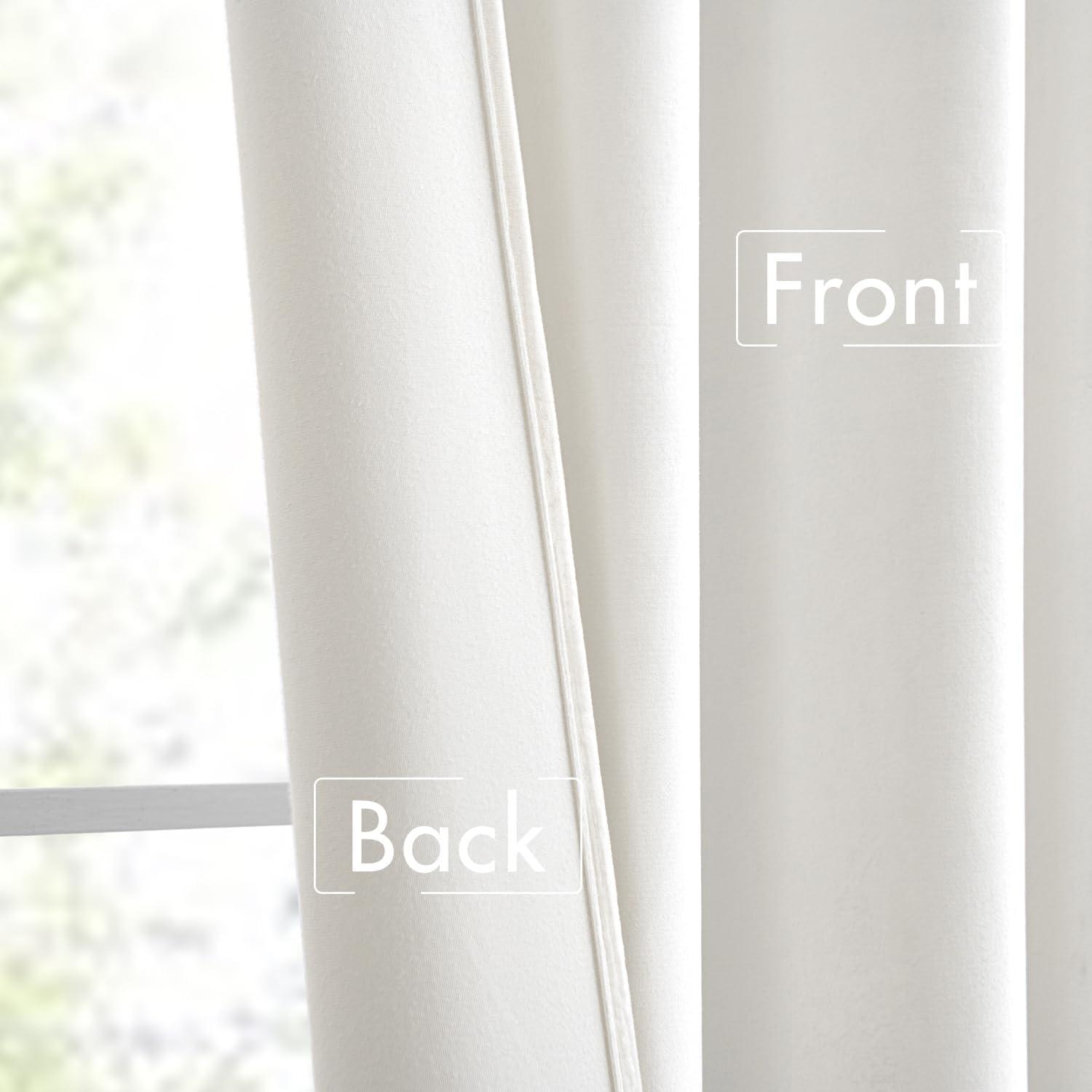 imageMIULEE Hot Pink Velvet Curtains 84 inches 2 Panels Luxury Room Darkening Window Drapes for Bedroom Living Room Thermal Insulated Super Soft Blackout Back Tab Rod Pocket Pinch Pleated W52 x L84White