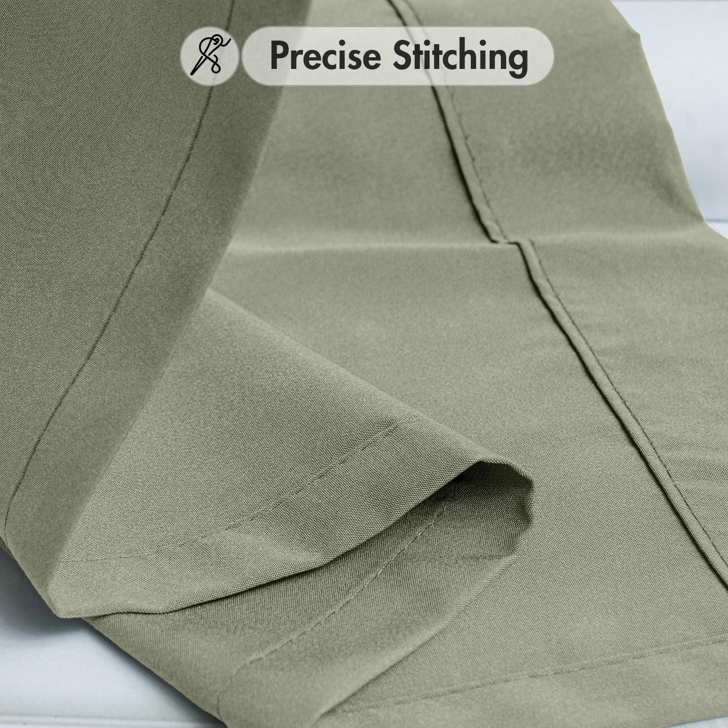 imageMIULEE Hunter Green Privacy Sheer Curtains That Let Light in 90 Inches Long NonSeeThrough Semi Sheer Curtain Light Filtering Window Christmas Drapes for Living Room Bedroom 2 Panels Set 42 X 90Sage Green