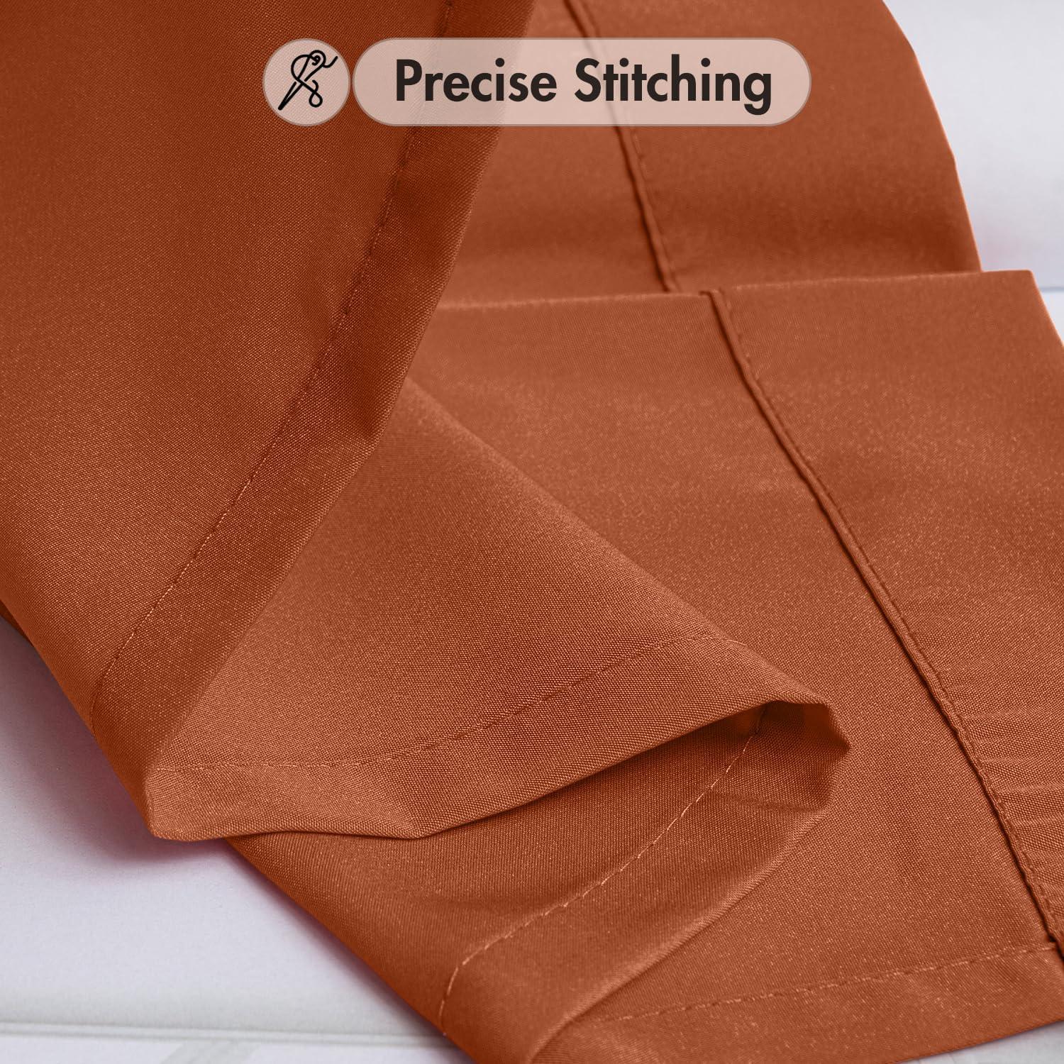 imageMIULEE Hunter Green Privacy Sheer Curtains That Let Light in 90 Inches Long NonSeeThrough Semi Sheer Curtain Light Filtering Window Christmas Drapes for Living Room Bedroom 2 Panels Set 42 X 90Terracotta