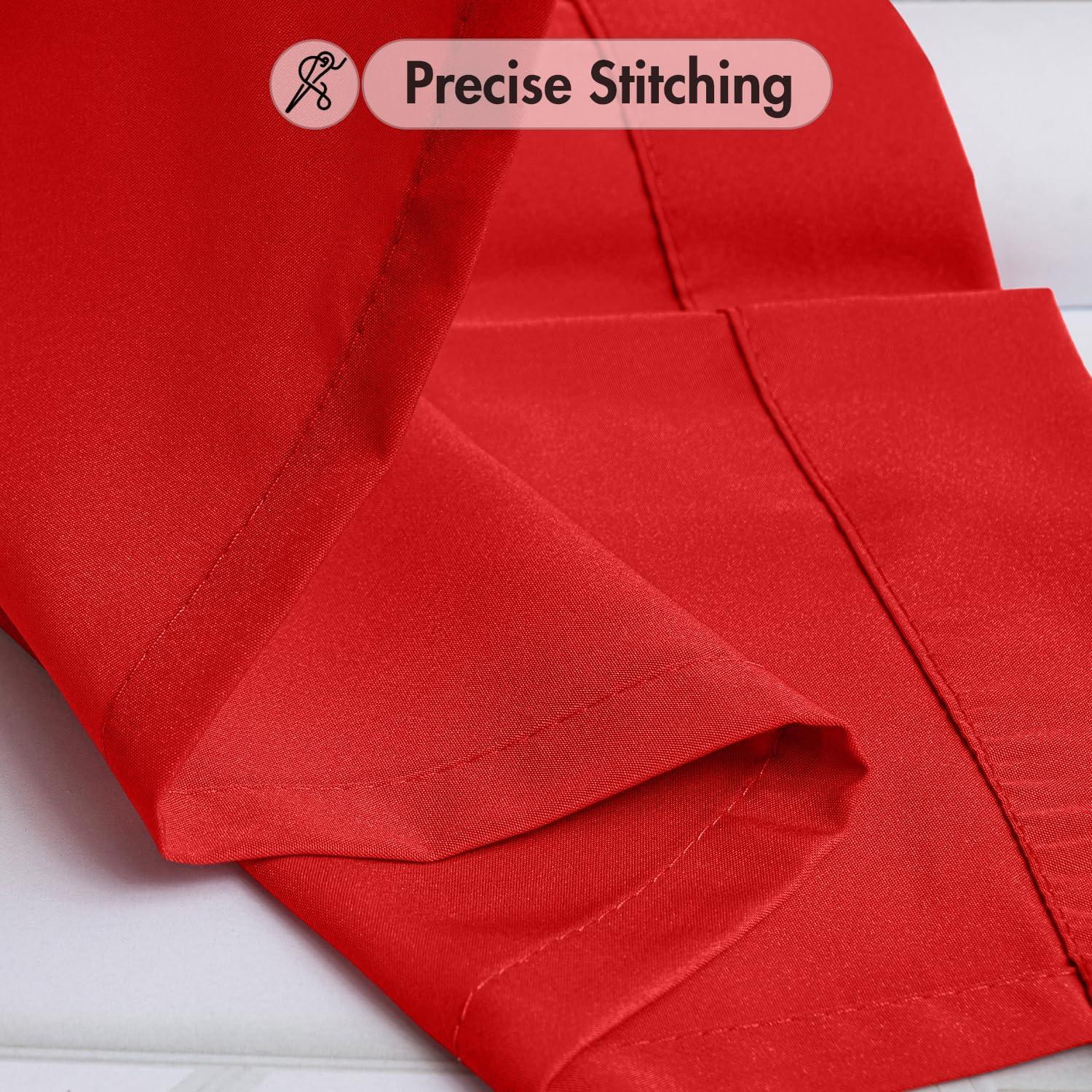imageMIULEE Hunter Green Privacy Sheer Curtains That Let Light in 90 Inches Long NonSeeThrough Semi Sheer Curtain Light Filtering Window Christmas Drapes for Living Room Bedroom 2 Panels Set 42 X 90Red