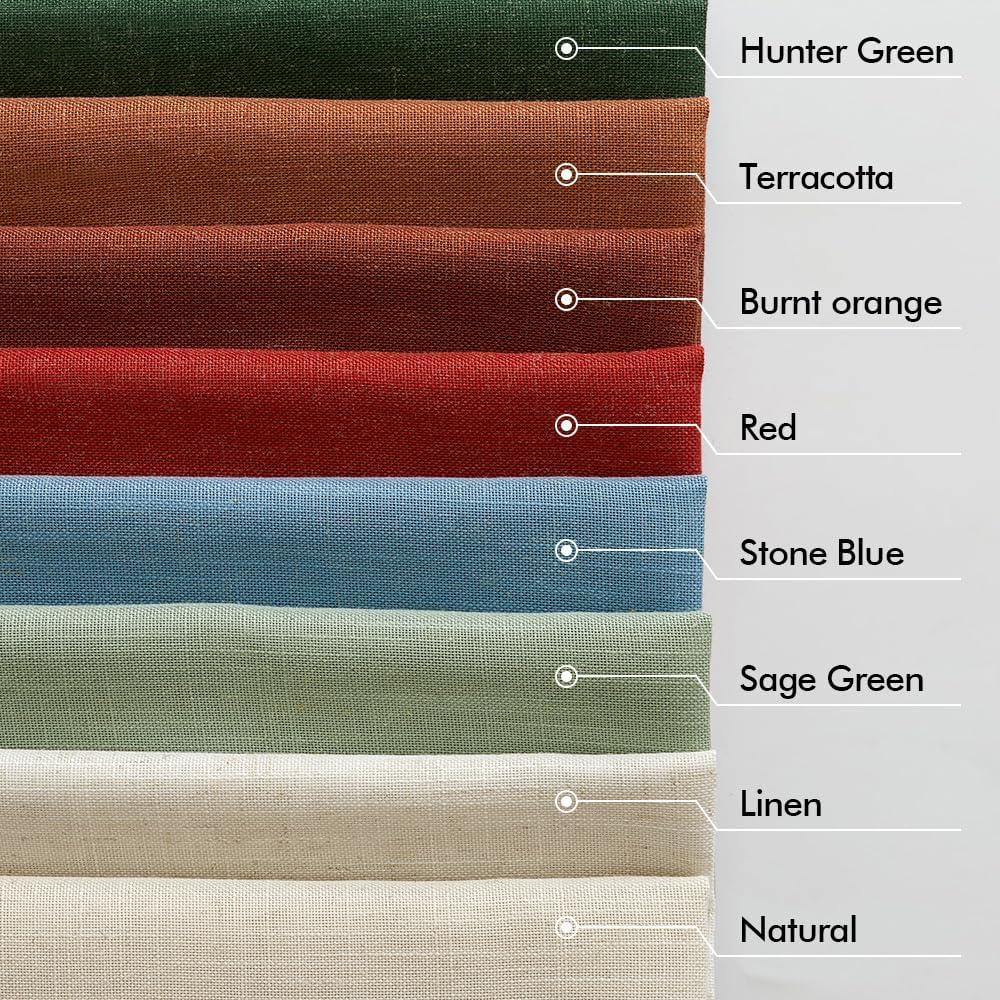 imageMIULEE Linen Curtains 96 Inch Length for Living Room 2 Panels Hunter Green Back Tab Pocket Light Filtering Semi Sheer Soft Linen Emerald Dark Green Christmas Drapes Farmhouse Boho Curtain for BedroomRed