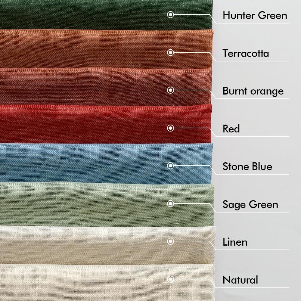 imageMIULEE Linen Curtains 96 Inch Length for Living Room 2 Panels Hunter Green Back Tab Pocket Light Filtering Semi Sheer Soft Linen Emerald Dark Green Christmas Drapes Farmhouse Boho Curtain for BedroomBurnt Orange