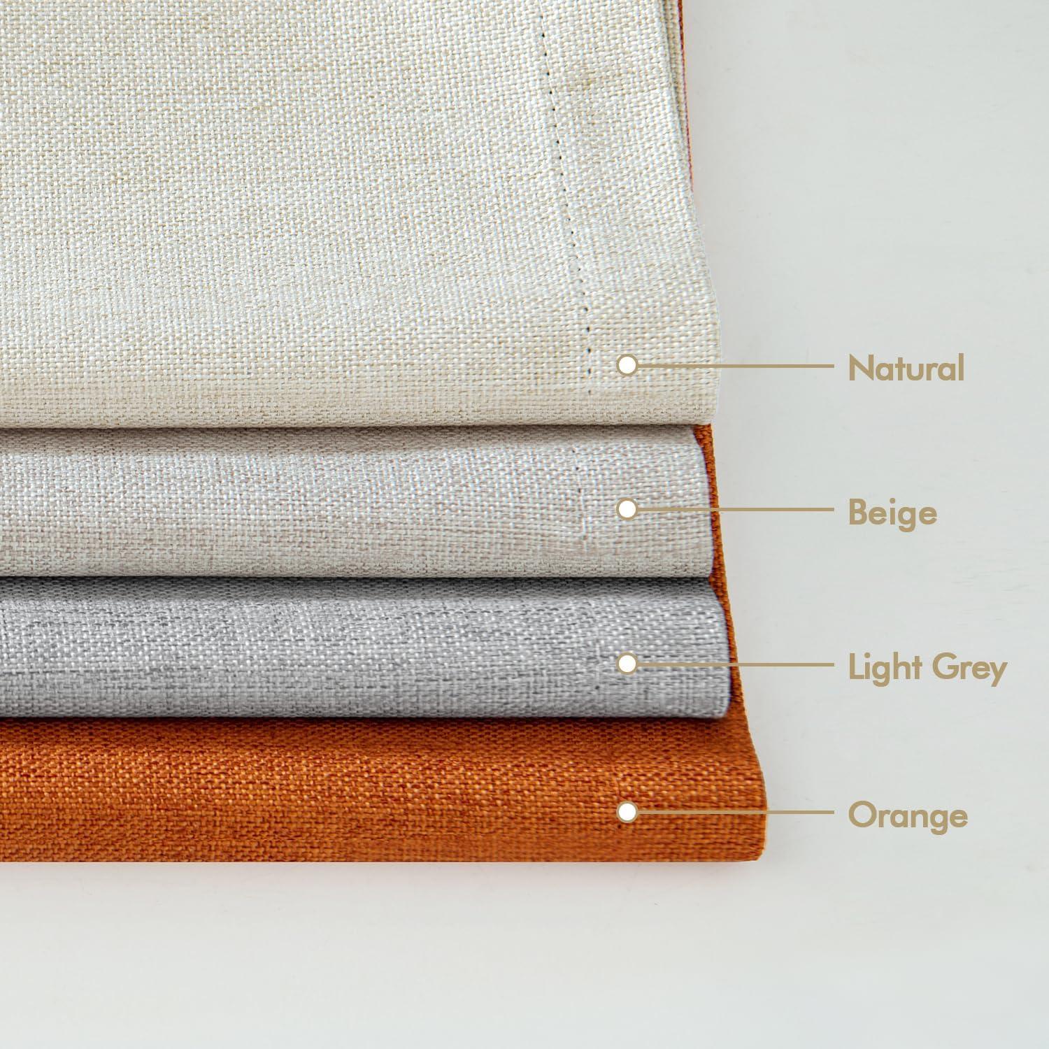 imageMIULEE Linen Pinch Pleated 100 Blackout Curtains for Bedroom 105 Inch Long 3 Panels Set Back Tab Track Beige Thermal Insulated Cream Black Out Triple Pleat Room Darkening Drapes with Hooks GreigeLight Grey