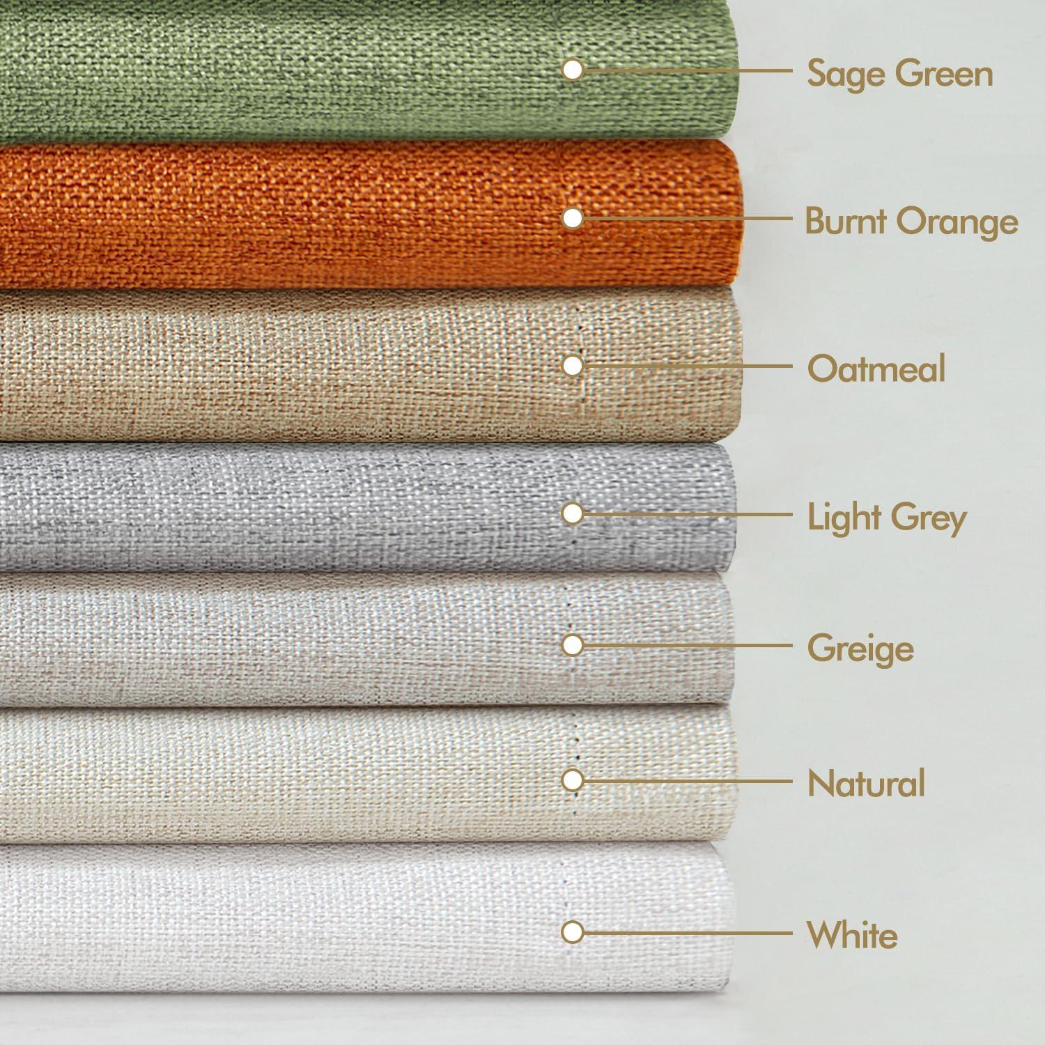 imageMIULEE Linen Pinch Pleated 100 Blackout Curtains for Bedroom 105 Inch Long 3 Panels Set Back Tab Track Beige Thermal Insulated Cream Black Out Triple Pleat Room Darkening Drapes with Hooks GreigeSage Green