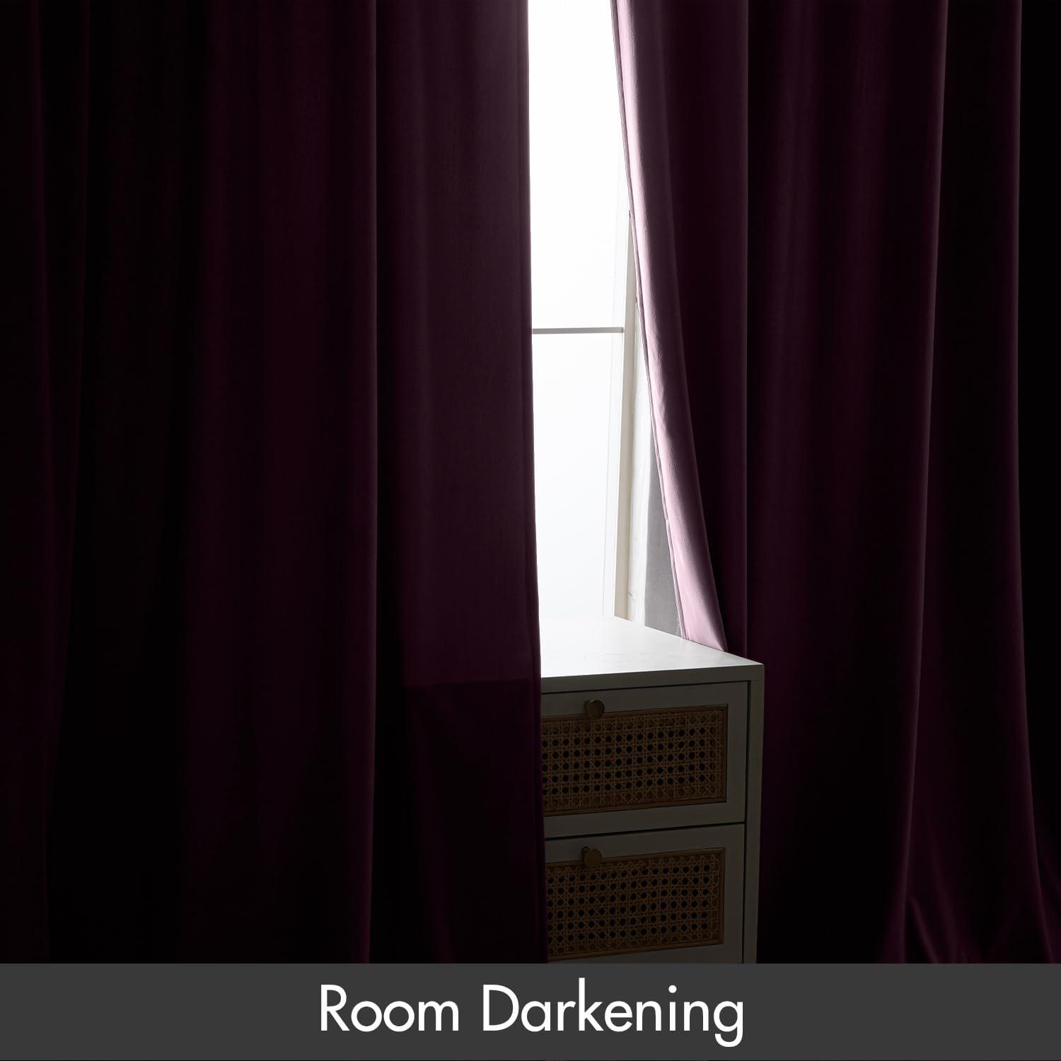 imageMIULEE Olive Green Velvet Curtains Thermal Insulated Blackout Curtain Drapes for Bedroom Living Room Darkening 84 Inches Long Curtains Panels Rod Pocket Set of 2Purple Orchid