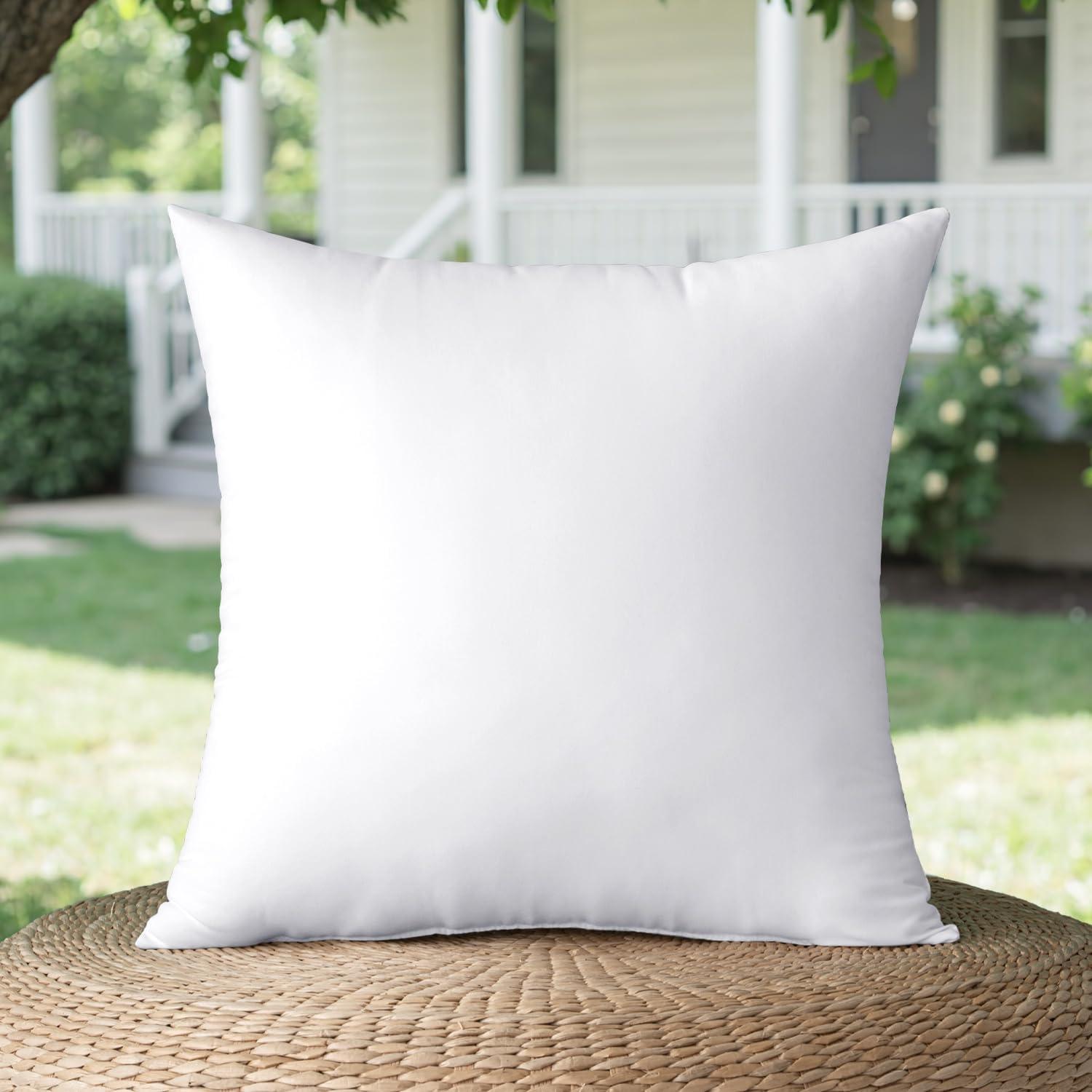 imageMIULEE Pack of 2 18x18 Outdoor Pillow Inserts Outdoor Throw Pillows WaterResistant Decorative Premium Square Pillow Stuffer Sham for Porch Swing Couch Sofa Cushion Patio Furniture1
