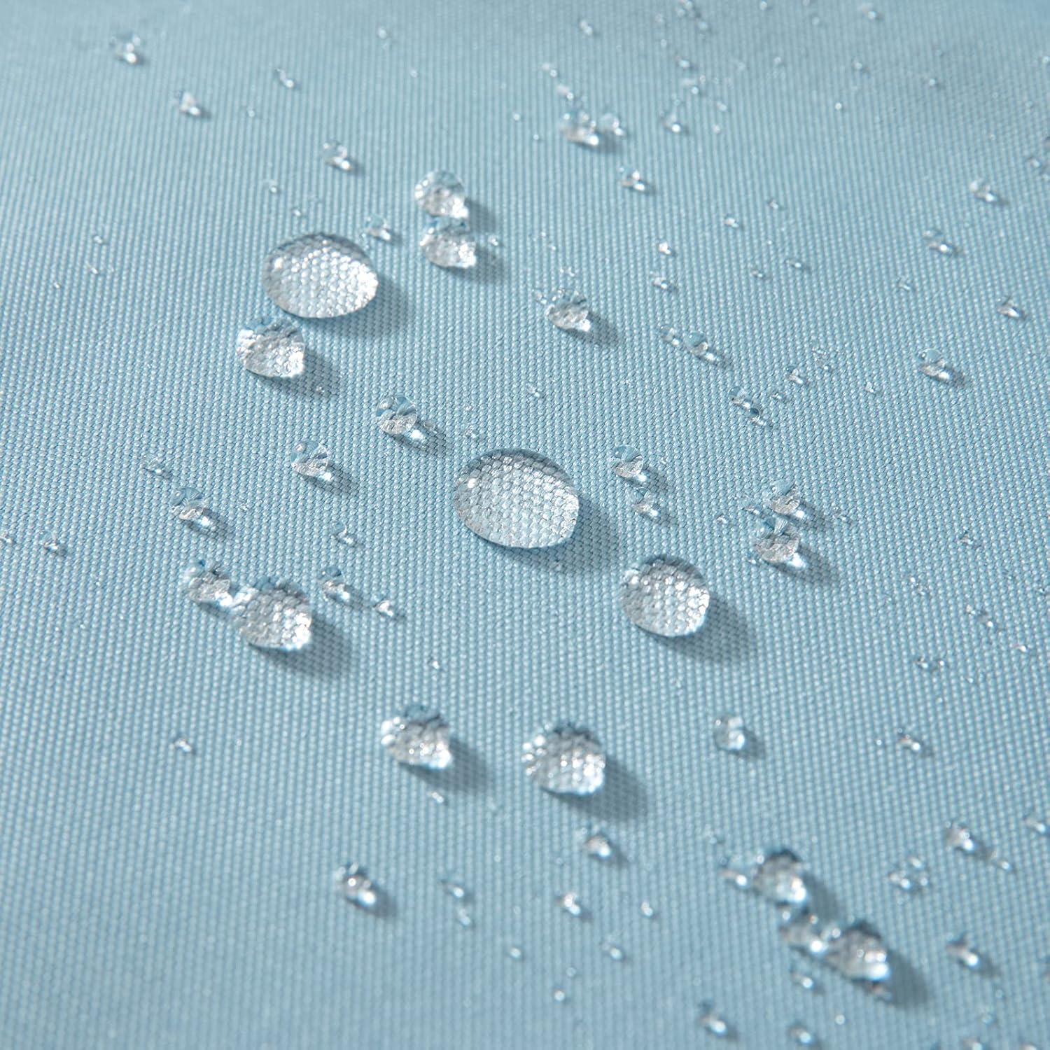 imageMIULEE Pack of 2 Decorative Outdoor Waterproof Pillow Covers Square Garden Cushion Sham Throw Pillowcase Summer Shell for Patio Tent Couch 18x18 Inch Pale GreenBlue
