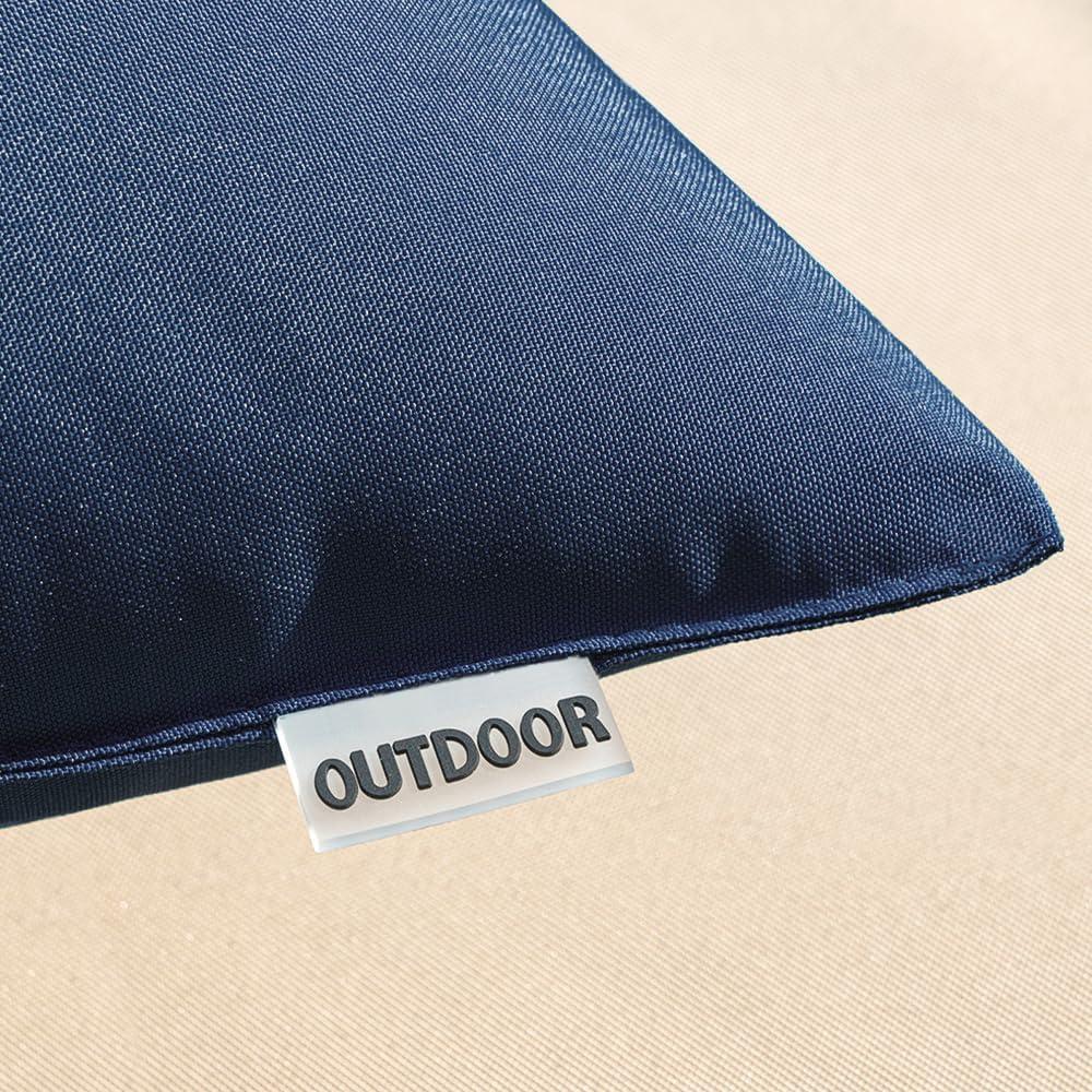 imageMIULEE Pack of 2 Decorative Outdoor Waterproof Pillow Covers Square Garden Cushion Sham Throw Pillowcase Summer Shell for Patio Tent Couch 18x18 Inch Pale GreenDark Blue