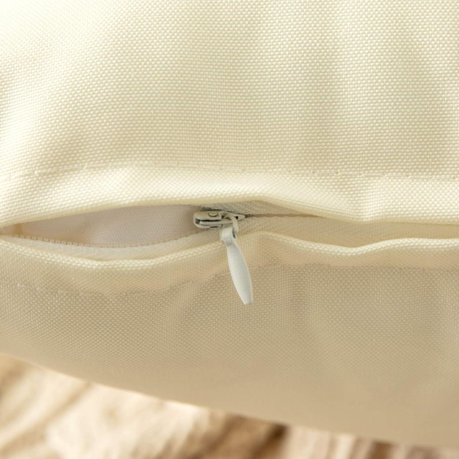 imageMIULEE Pack of 2 Decorative Outdoor Waterproof Pillow Covers Square Garden Cushion Sham Throw Pillowcase Summer Shell for Patio Tent Couch 18x18 Inch Pale GreenBeige