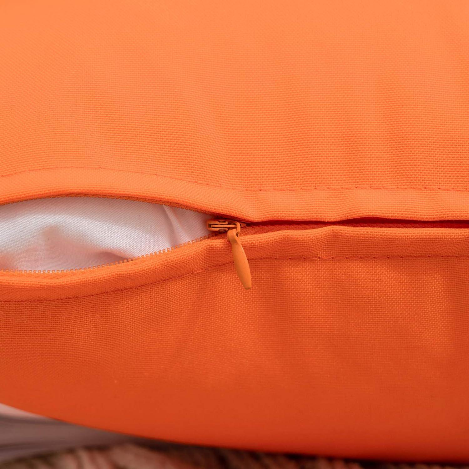 imageMIULEE Pack of 2 Decorative Outdoor Waterproof Pillow Covers Square Garden Cushion Sham Throw Pillowcase Summer Shell for Patio Tent Couch 18x18 Inch Pale GreenOrange