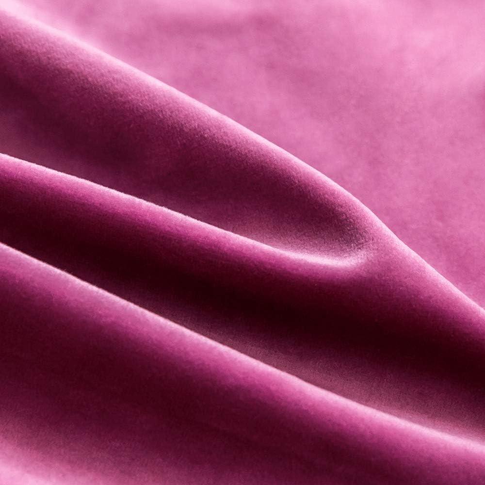 imageMIULEE Pack of 2 Navy Blue Decorative Velvet Throw Pillow Cover Soft Pillow Cover Soild Square Cushion Case for Sofa Bedroom Car 18x 18 Inch 45x 45cmHot Pink