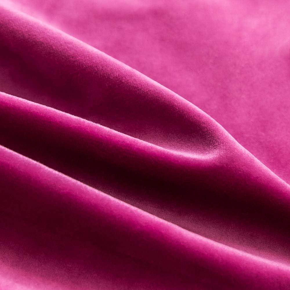 imageMIULEE Pack of 2 Navy Blue Decorative Velvet Throw Pillow Cover Soft Pillow Cover Soild Square Cushion Case for Sofa Bedroom Car 18x 18 Inch 45x 45cmHot Pink