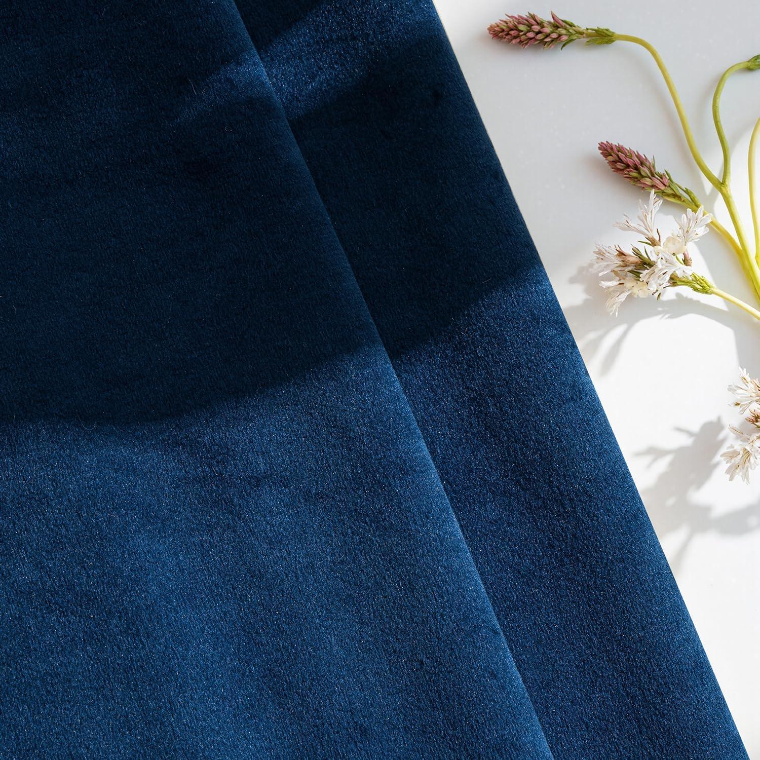 imageMIULEE Pack of 2 Velvet Soft Solid Decorative Square Throw Pillow Covers Christmas Cushion Case for Couch Sofa Bedroom Car 18x18 Inch 45x45 cm GreenDark Blue