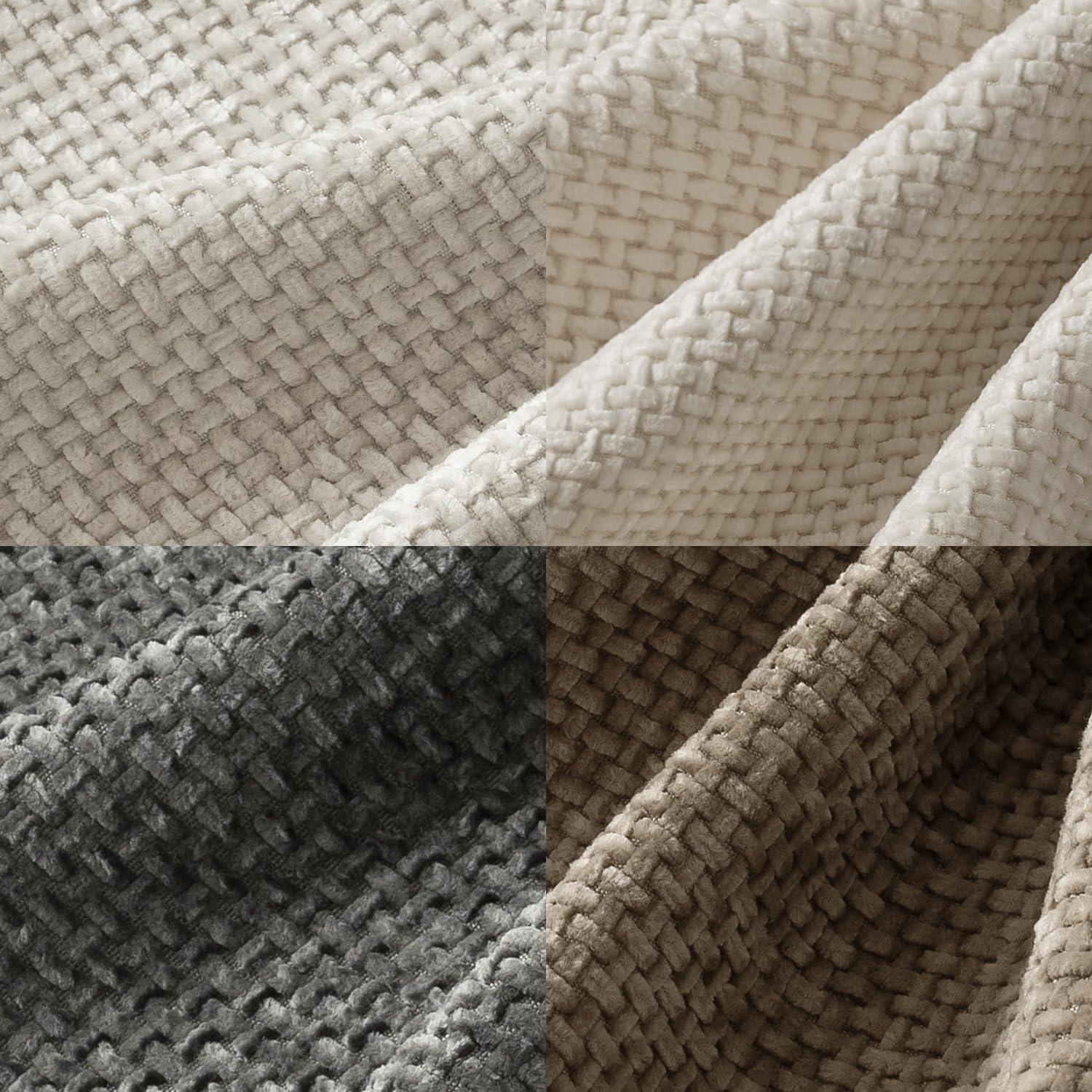 imageMIULEE Pack of 4 Couch Throw Pillow Covers 20x20 Inch Neutral Soft Decorative Chenille Pillow Covers Farmhouse Boho Cushion Covers for Mid Century Modern Home Decor Sofa Bedroom Living RoomNeutral