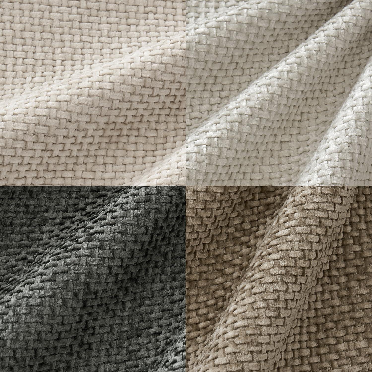 imageMIULEE Pack of 4 Couch Throw Pillow Covers 20x20 Inch Neutral Soft Decorative Chenille Pillow Covers Farmhouse Boho Cushion Covers for Mid Century Modern Home Decor Sofa Bedroom Living RoomNeutral
