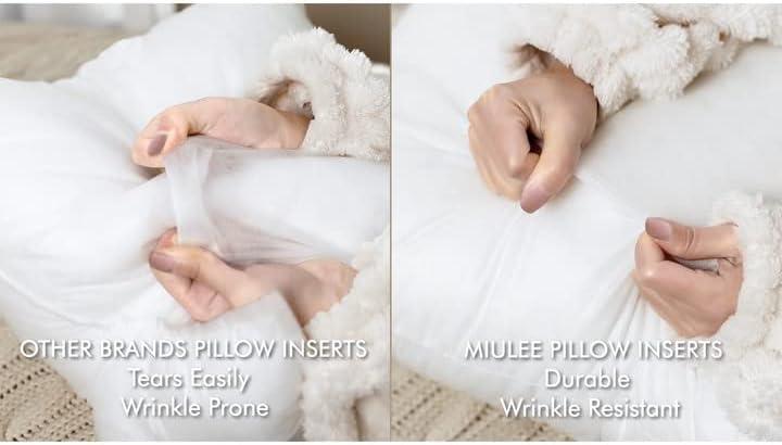 imageMIULEE Pillow Insert 16x16 Inch Decorative Square Throw Pillow Inserts Premium Fluffy Pillow Forms Sham Stuffer for Sofa Couch Living Room1