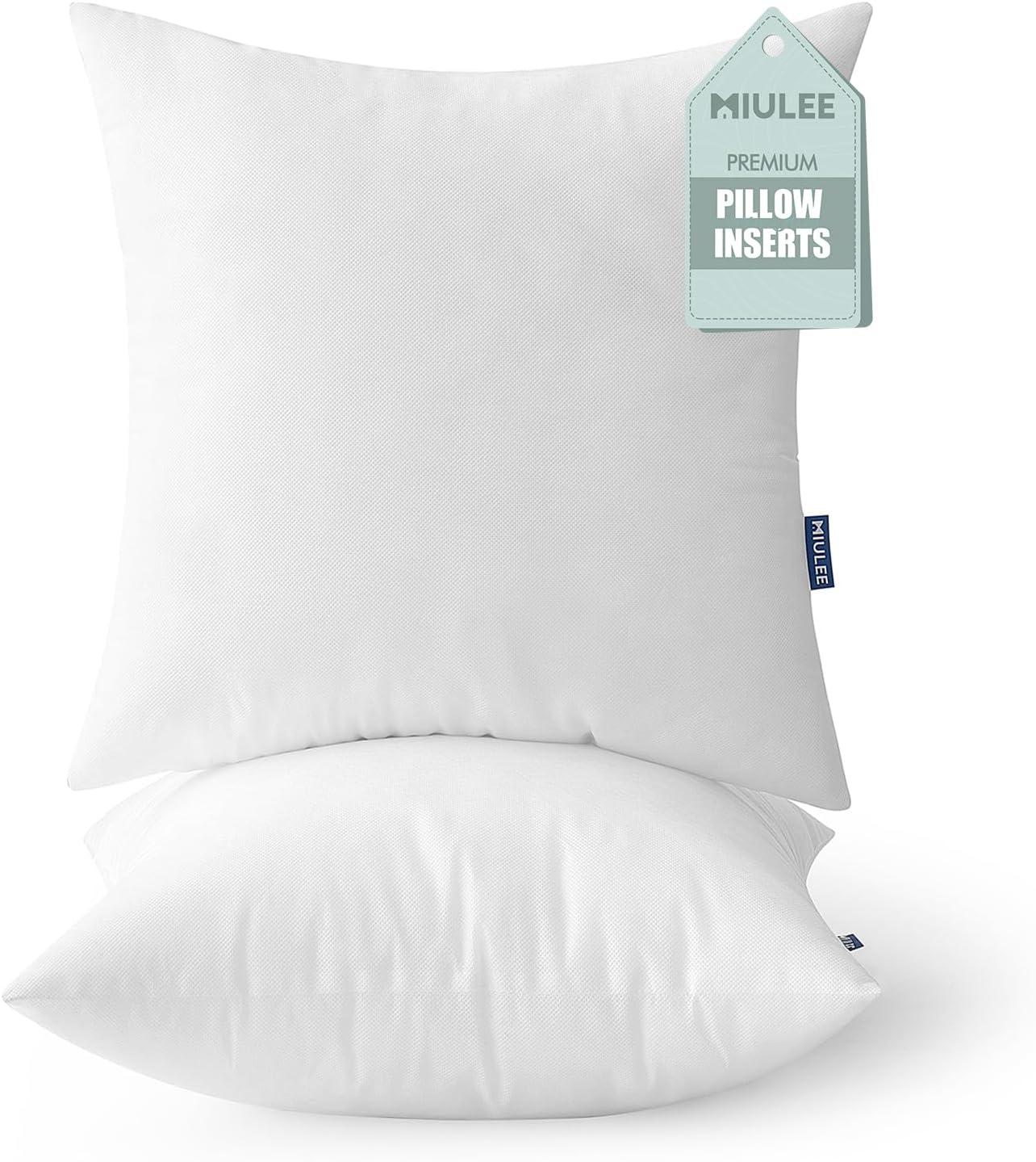 imageMIULEE Pillow Insert 16x16 Inch Decorative Square Throw Pillow Inserts Premium Fluffy Pillow Forms Sham Stuffer for Sofa Couch Living Room2