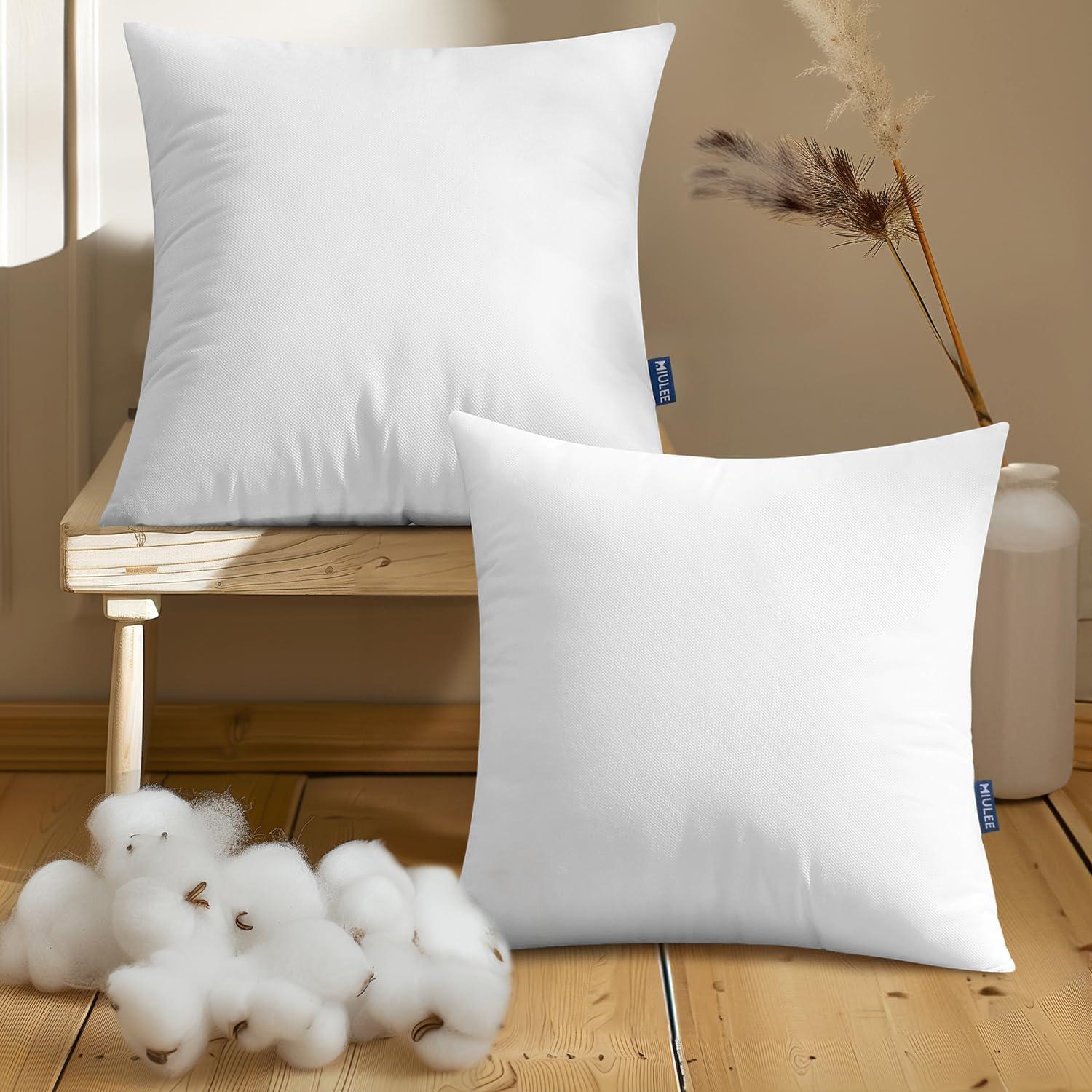 imageMIULEE Pillow Insert 16x16 Inch Decorative Square Throw Pillow Inserts Premium Fluffy Pillow Forms Sham Stuffer for Sofa Couch Living Room2
