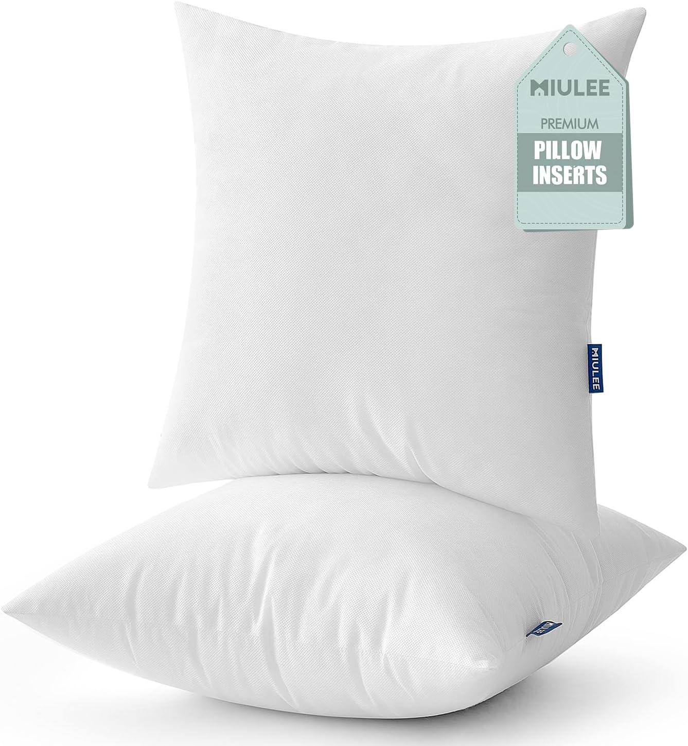 imageMIULEE Pillow Insert 16x16 Inch Decorative Square Throw Pillow Inserts Premium Fluffy Pillow Forms Sham Stuffer for Sofa Couch Living Room2