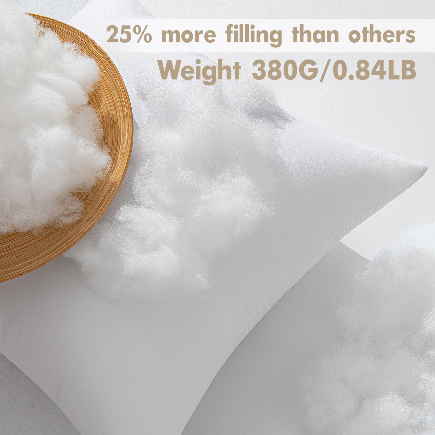 imageMIULEE Pillows Inserts Pack of 4 18x18 Inch 100 Virgin Microfiber Filling Throw Pillows for Bed Couch Sofa4
