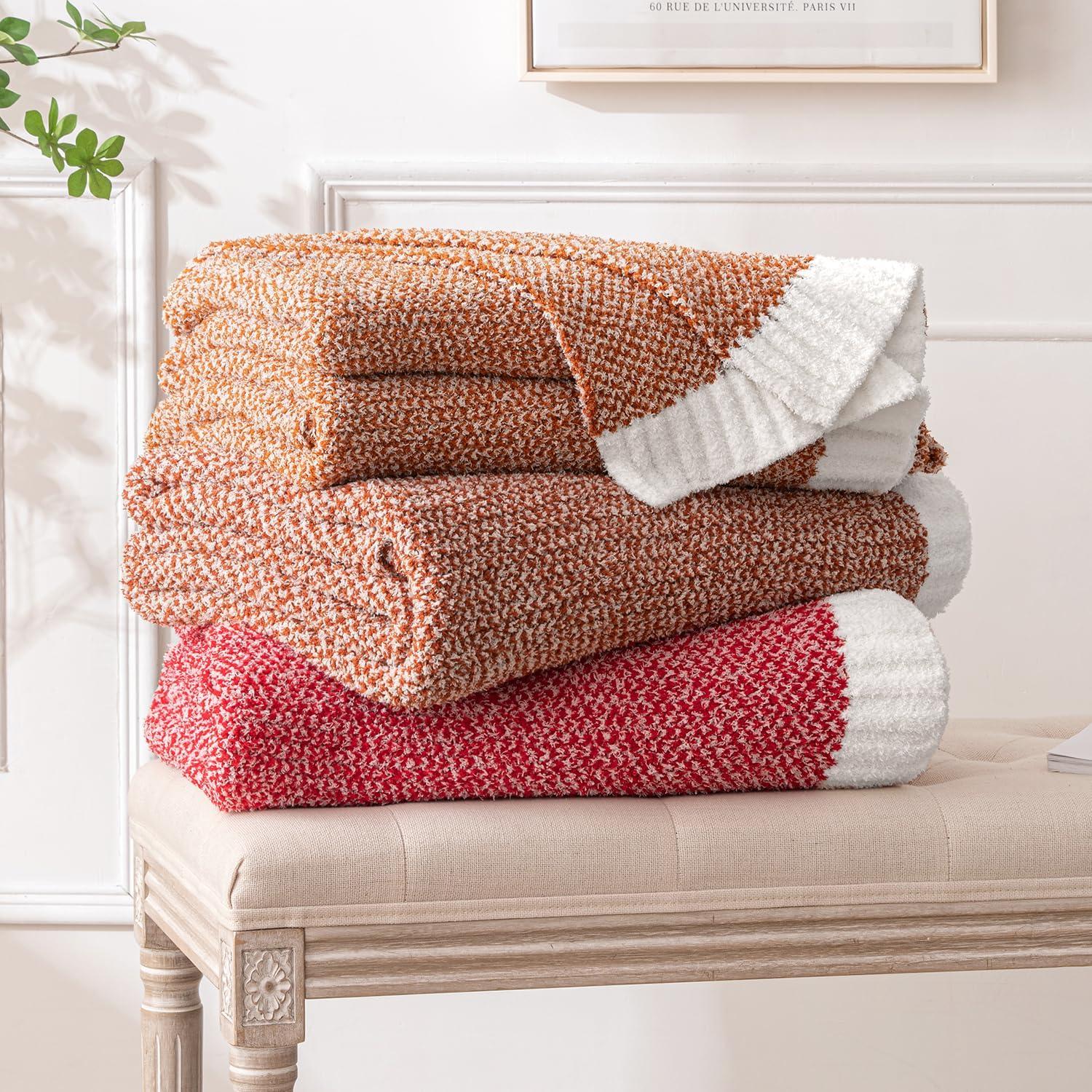 imageMIULEE Sage Green Super Soft Throw Blanket for Couch Cozy Fluffy Warm Throws Knit Blankets for Sofa Bed Chair Living Room Camping Picnic Spring Home Decor50 x 60 inchRust