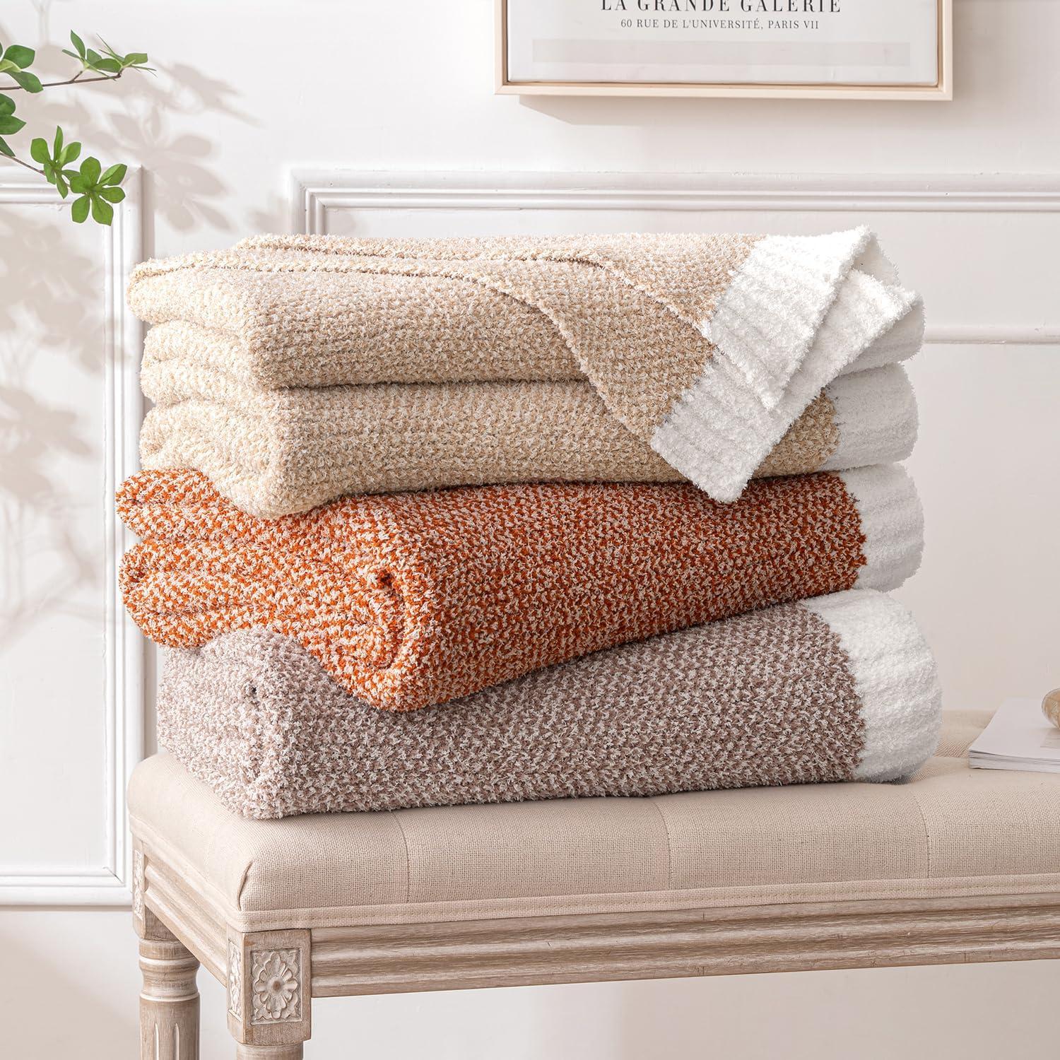 imageMIULEE Sage Green Super Soft Throw Blanket for Couch Cozy Fluffy Warm Throws Knit Blankets for Sofa Bed Chair Living Room Camping Picnic Spring Home Decor50 x 60 inchBurnt Orange