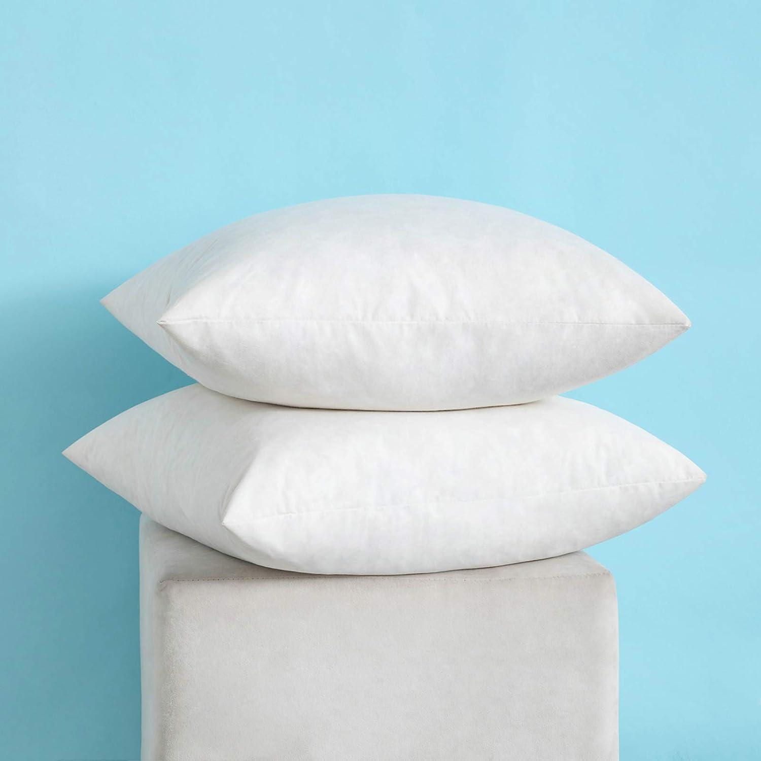 imageMIULEE Set of 2 24x24 Inches Throw Pillow Inserts Down and Feather Cotton Decorative Pillows Square Sham Stuffer for Sofa Couch Cushion Living Room2