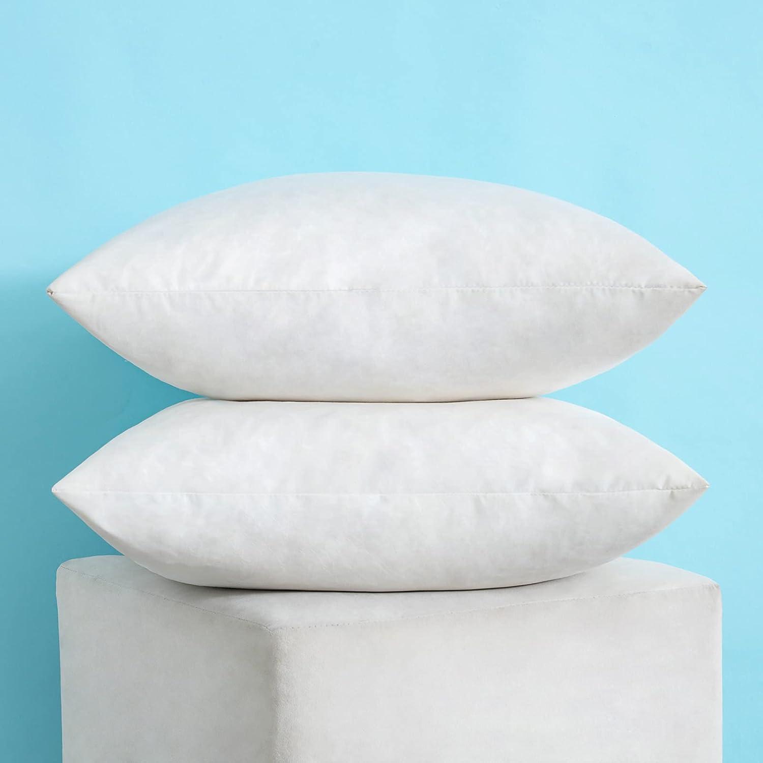 imageMIULEE Set of 2 24x24 Inches Throw Pillow Inserts Down and Feather Cotton Decorative Pillows Square Sham Stuffer for Sofa Couch Cushion Living Room2