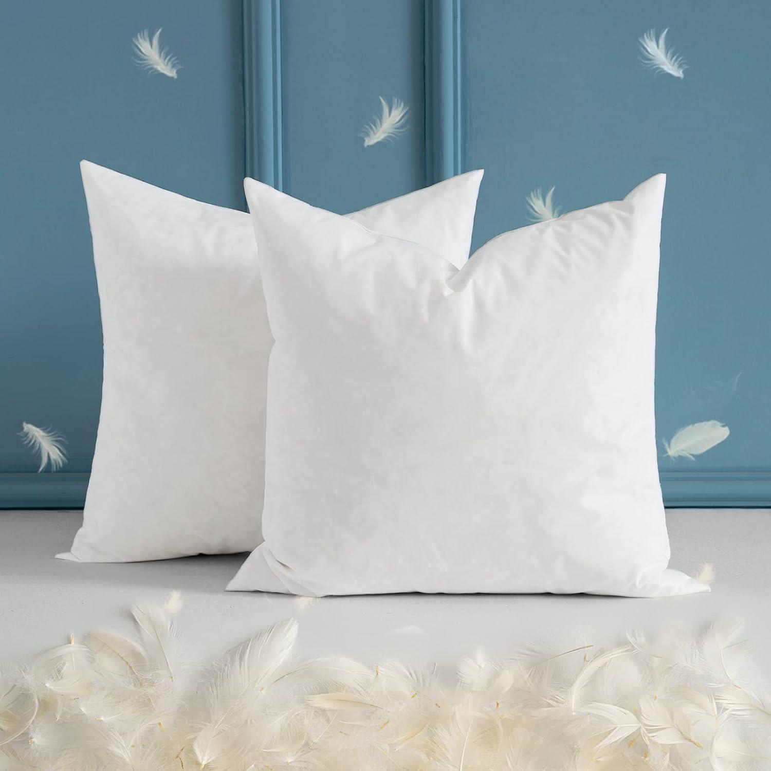 imageMIULEE Set of 2 24x24 Inches Throw Pillow Inserts Down and Feather Cotton Decorative Pillows Square Sham Stuffer for Sofa Couch Cushion Living Room2